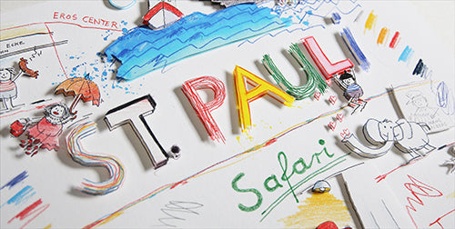 Schlote, Wilhelm - St. Pauli - 3D - im Druck signiert