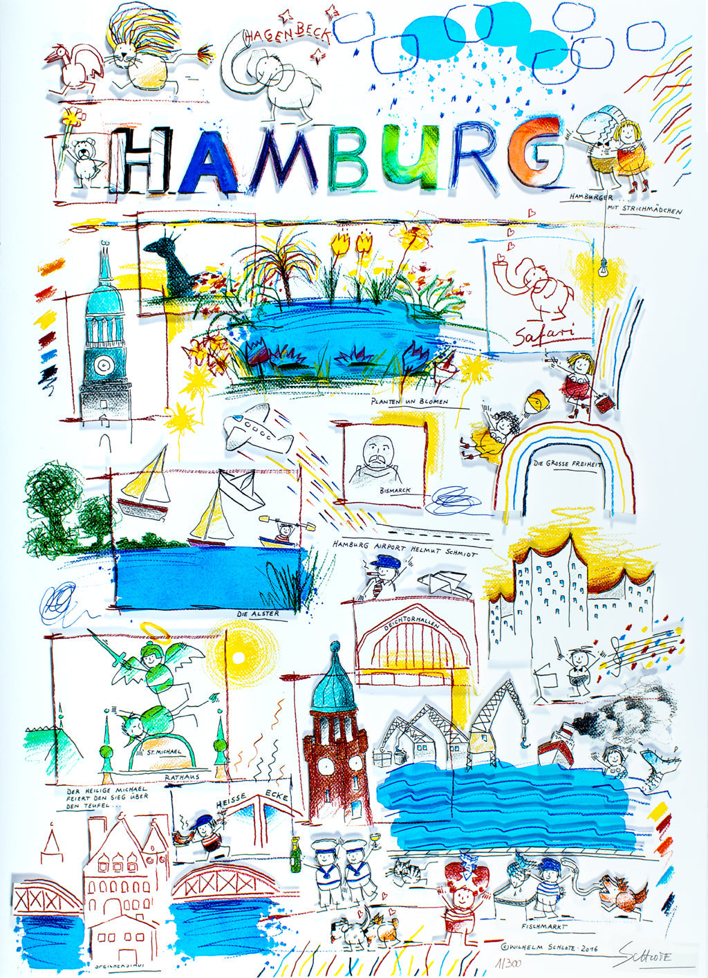 Schlote, Wilhelm - Hamburg - 3D - handsigniert