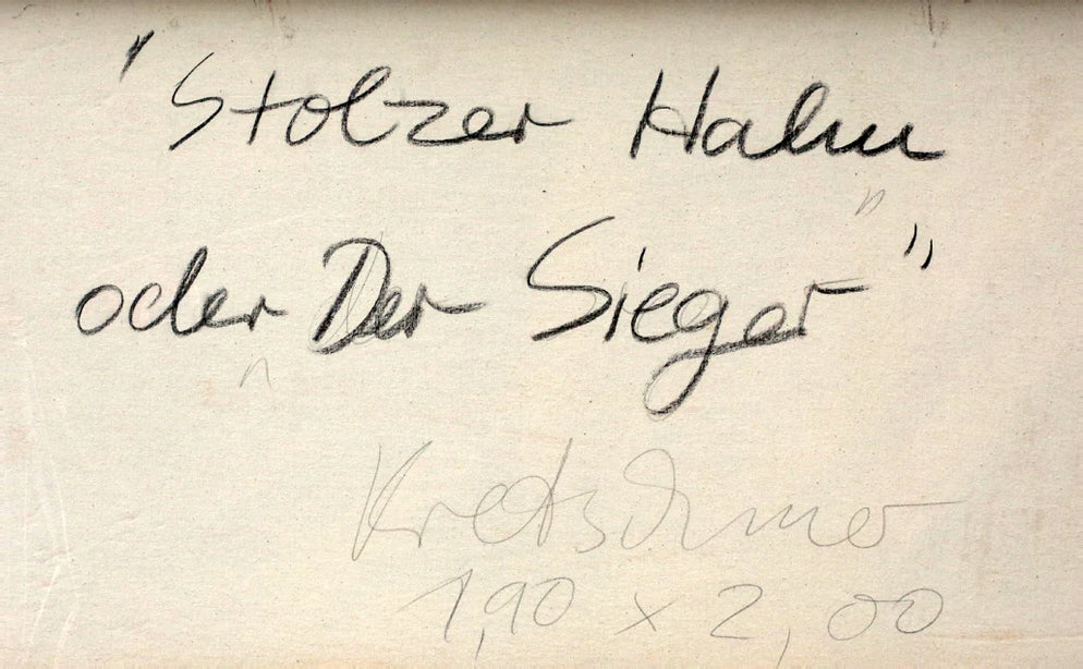 Prinzessin von Preußen, Sibylle - Kretschmer - Stolzer Hahn, Öl auf Leinwand