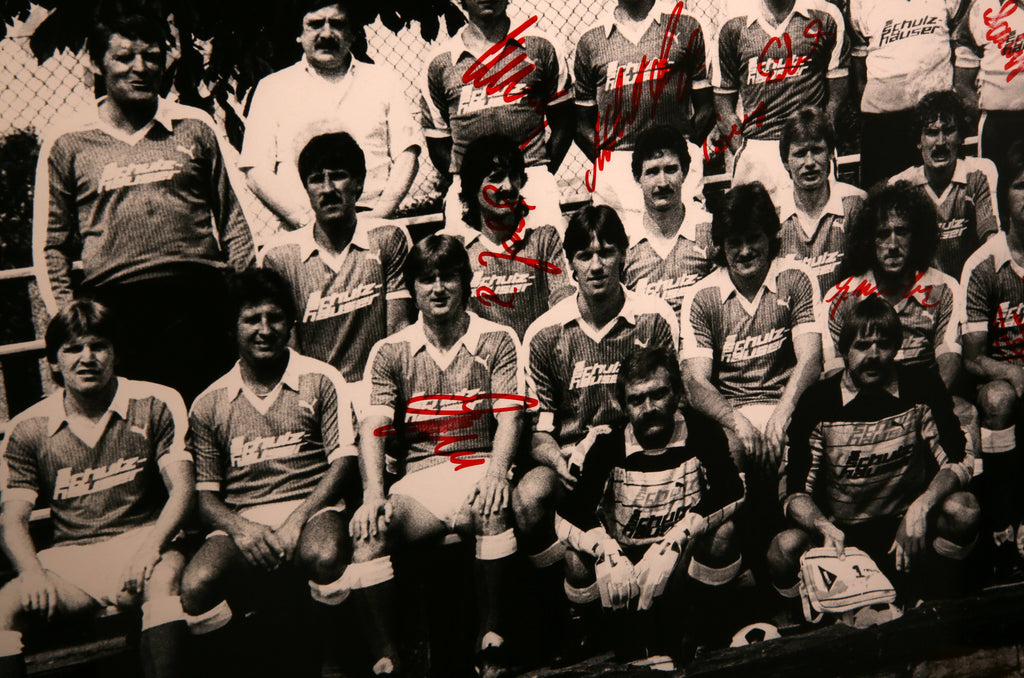 Rot Weiß Oberhausen - Orig. Mannschaftsbild (Foto), 1983 mehrfach handsigniert