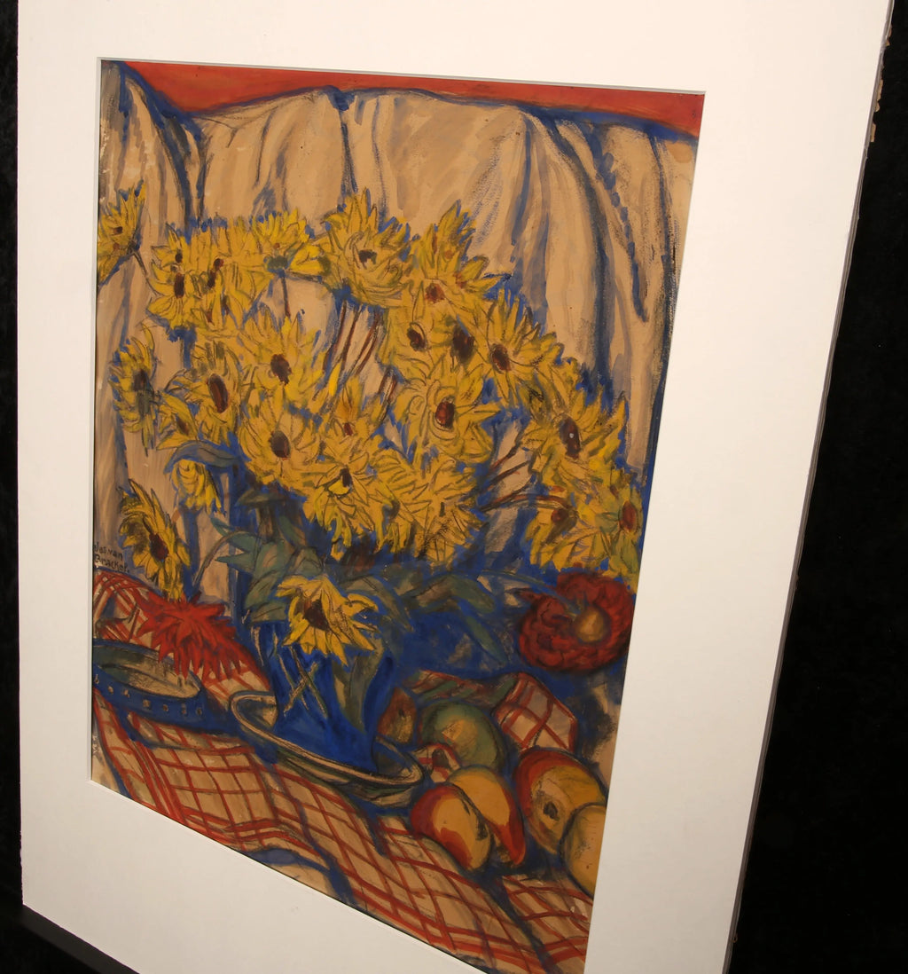 Brackel, Josef van - Blumenarrangement - Gouache auf Papier - handsigniert Clever Art