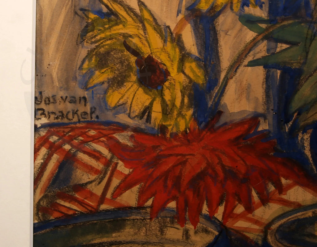 Brackel, Josef van - Blumenarrangement - Gouache auf Papier - handsigniert Clever Art