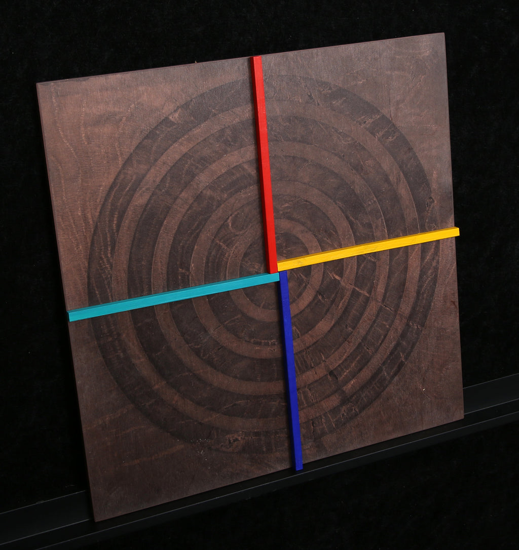 Geiler, Friedrich - Geometrie X, 2019 - Reliëf/hout - handgesigneerd