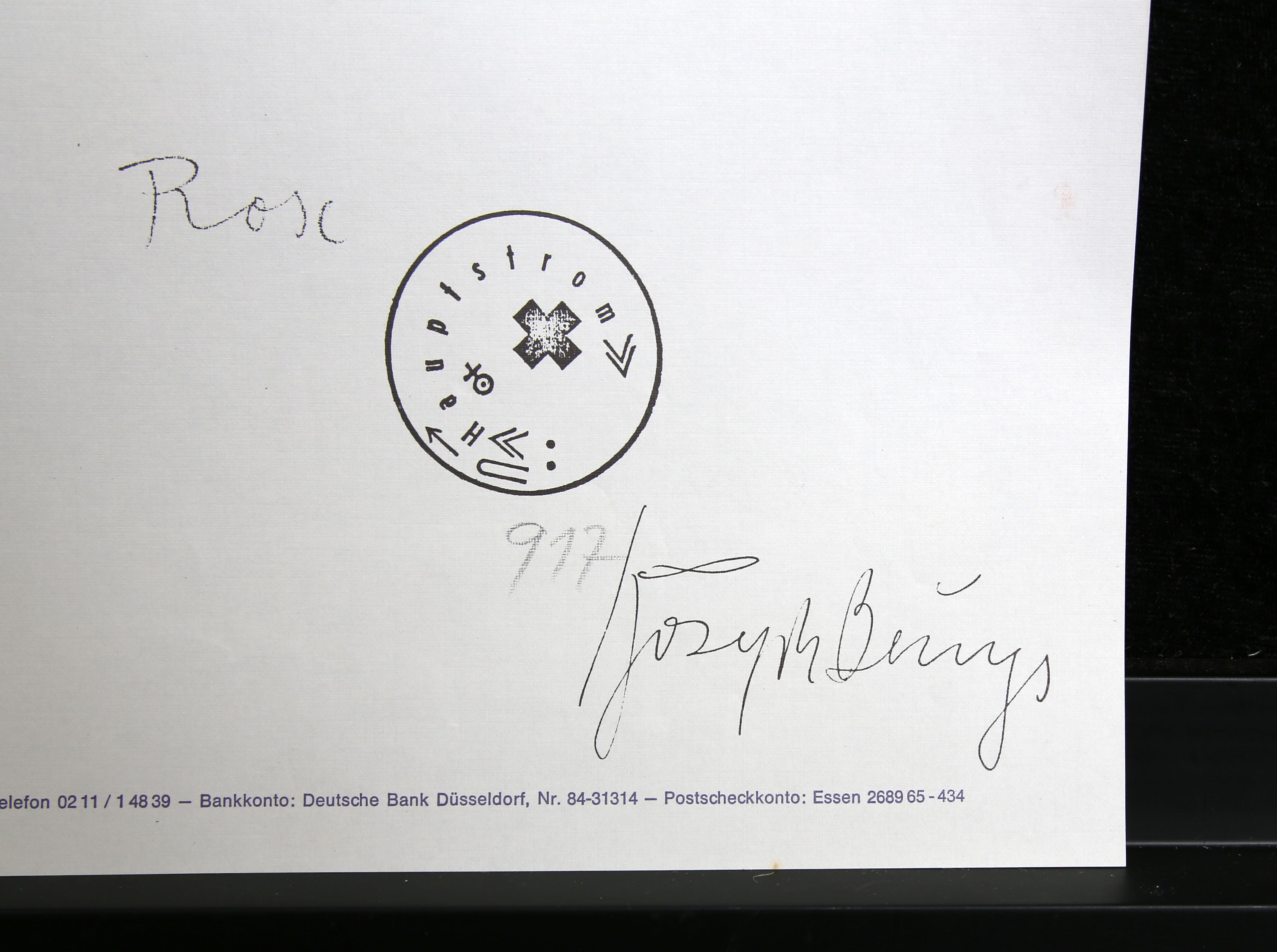 Beuys, Joseph - Organisation für direkte Demokratie durch [...] - handsigniert?