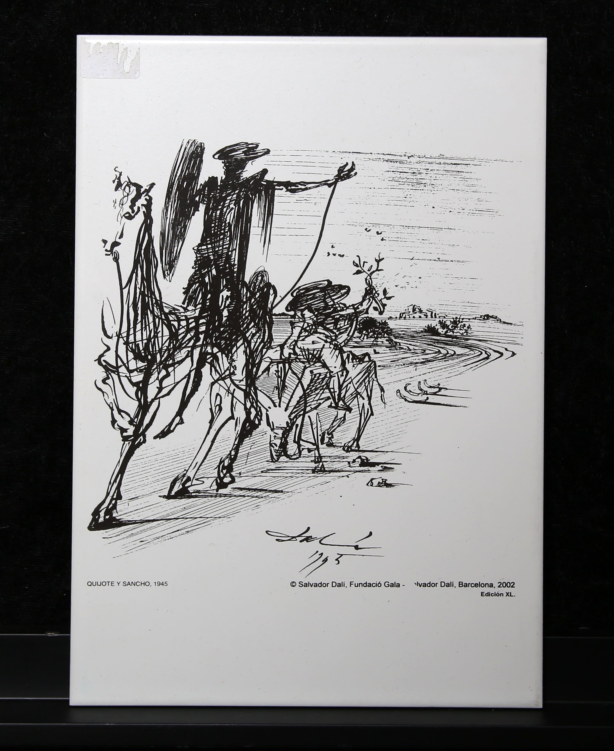Dali, Salvador - Quijote Y Sancho, 1945 - Steinzeugfliese/Sammlerstück