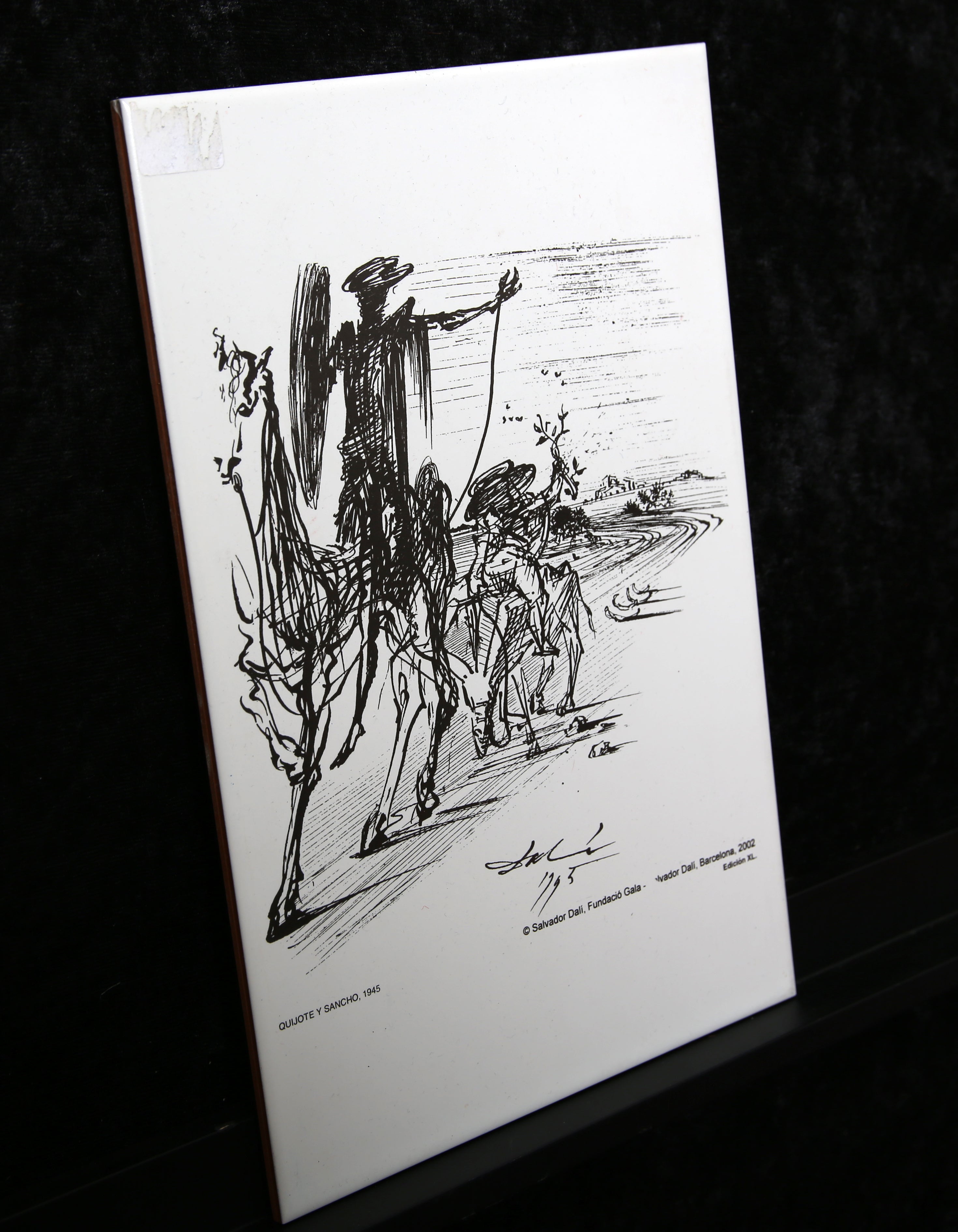 Dali, Salvador - Quijote Y Sancho, 1945 - Steinzeugfliese/Sammlerstück