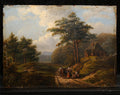 Biester, Anthony - Ontmoeting in het bos, 1856 - Olieverf op hout - Handgesigneerd