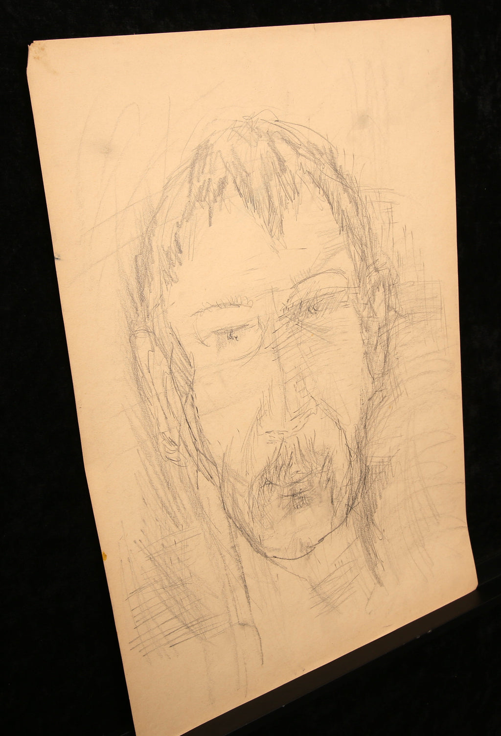 Mehner, Volker - Studie Männerkopf I, 1978 - Potloodtekening