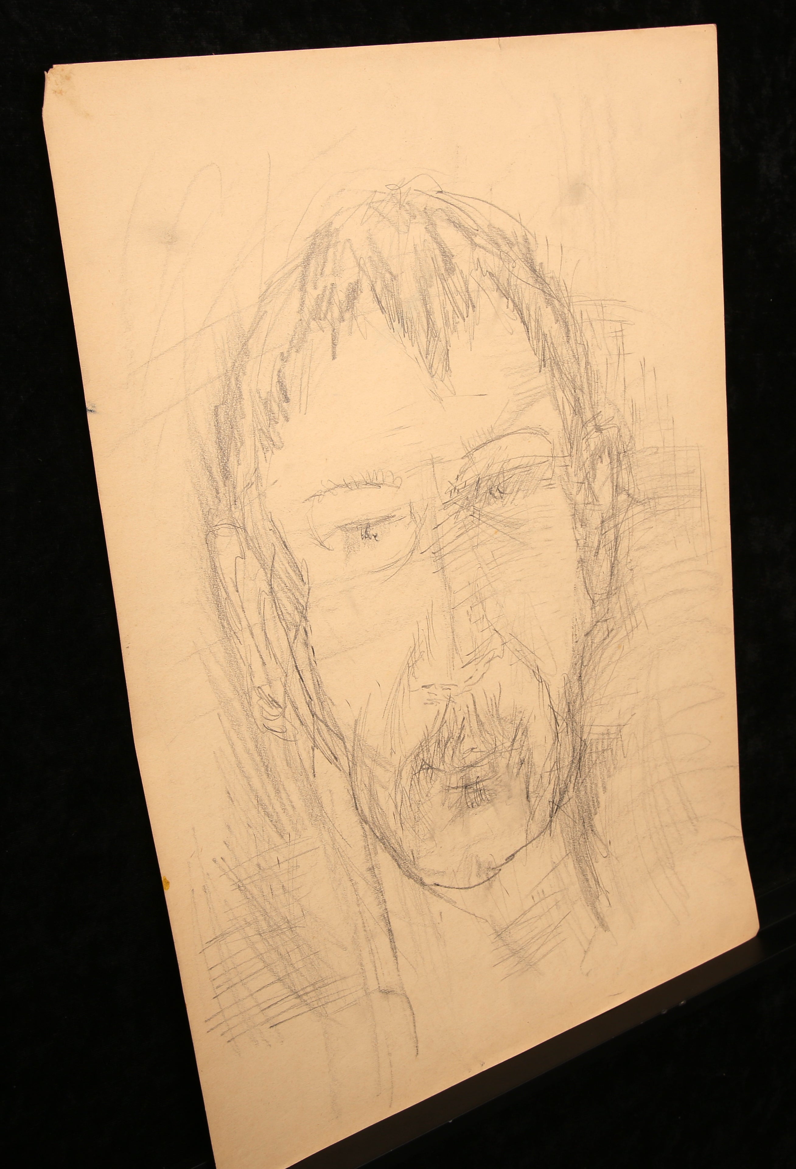 Mehner, Volker - Studie Männerkopf I, 1978 - Potloodtekening