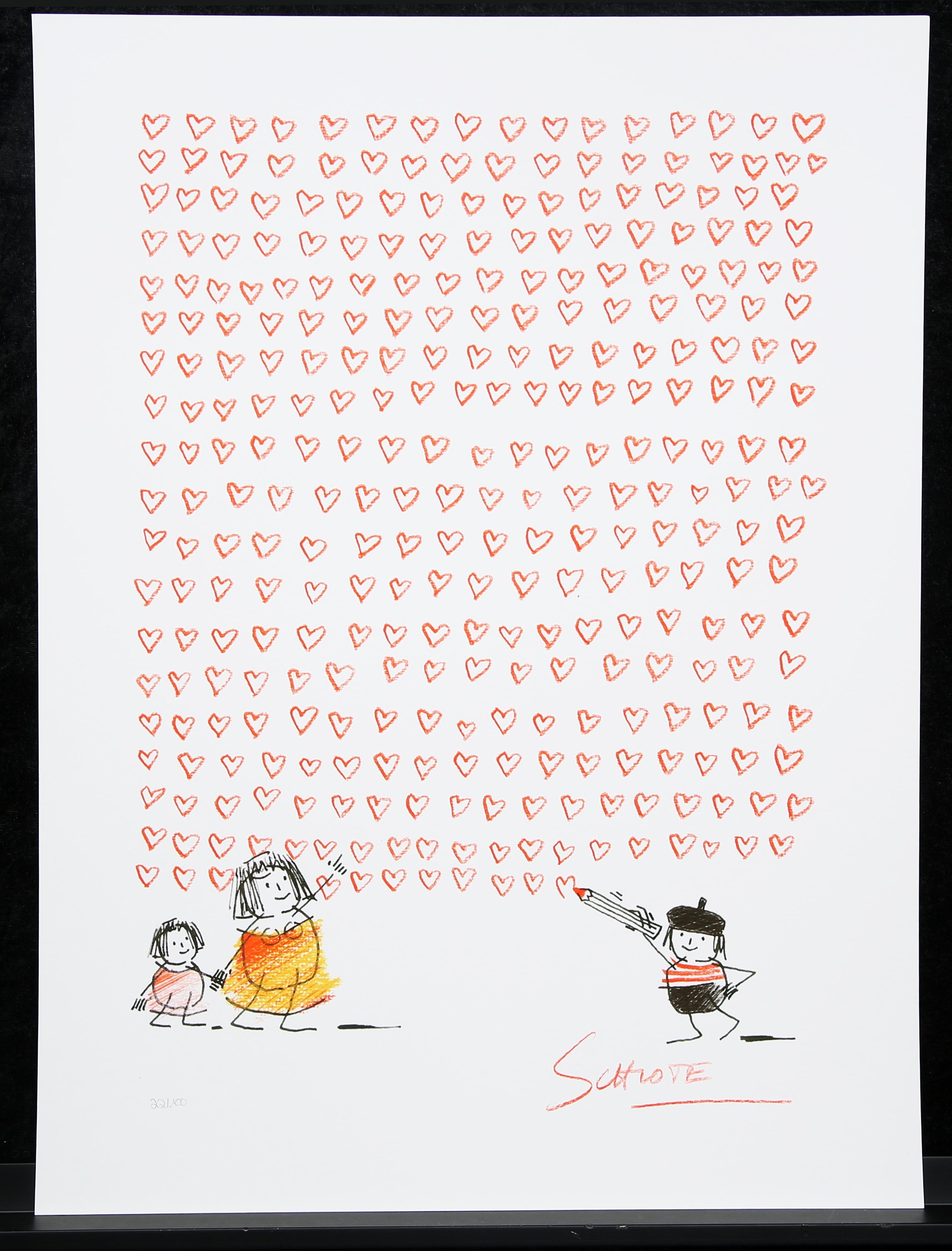 Schlote, Wilhelm - Herzwand -  Giclee/Hahnemühle  - handsigniert