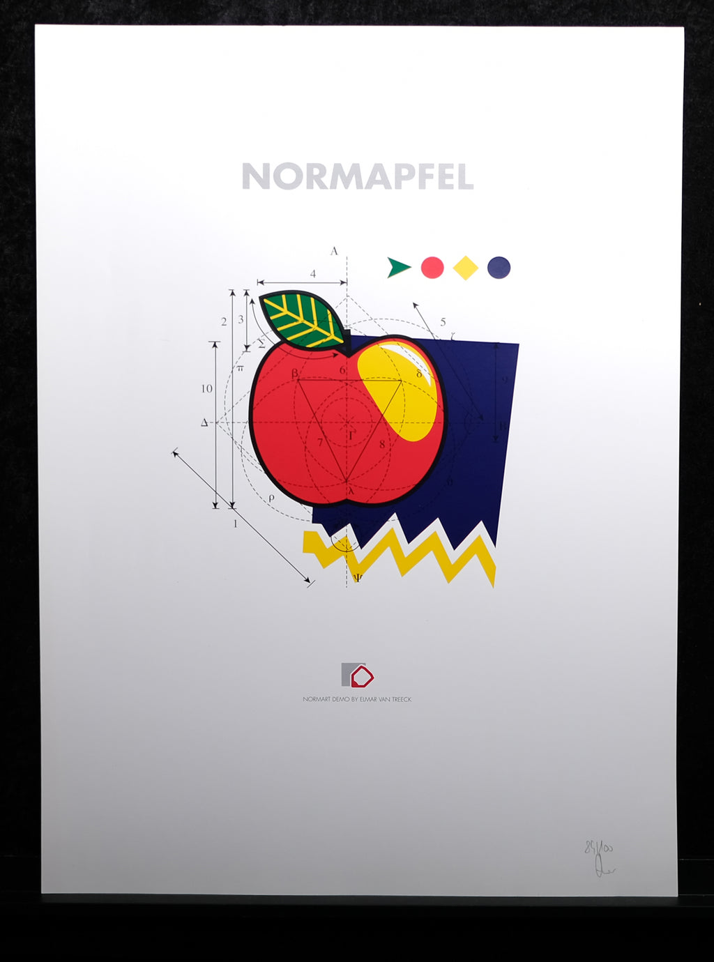 van Treeck, Elmar - Normapfel - handsigniert und nummeriert - Kunstdruck