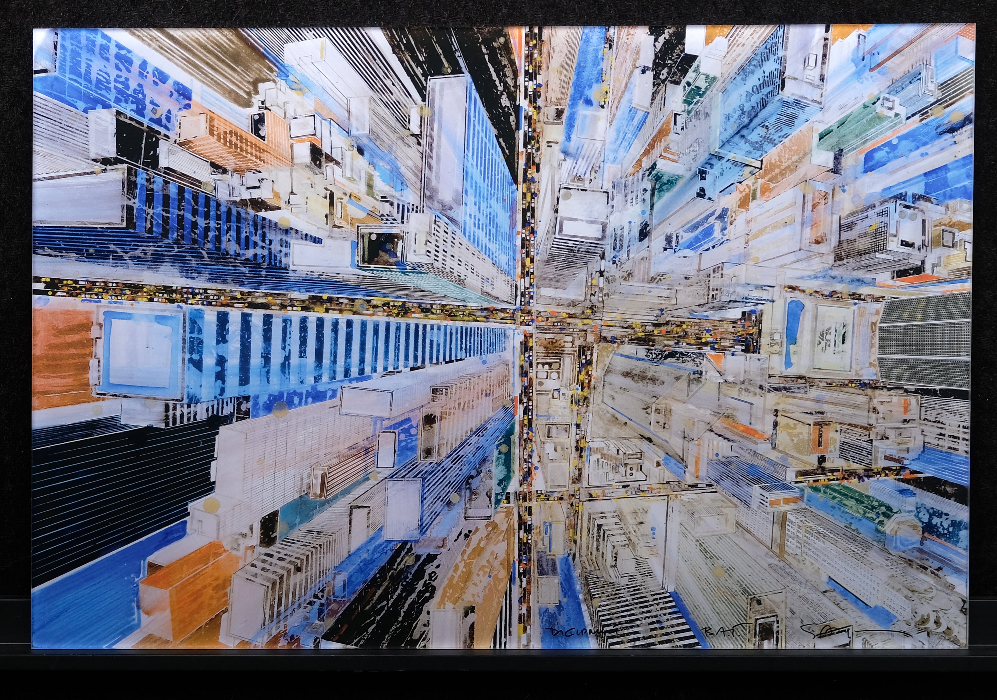 Salzmann, Gottfried - New York Crossroad - 2017 - UV print/acrylic - hand-signed