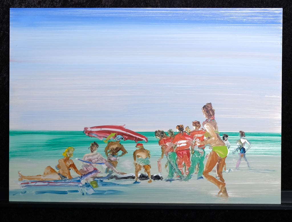 Köster, Matthias - Pisa - beach III - 2002 - Öl auf ALuminium - handsigniert