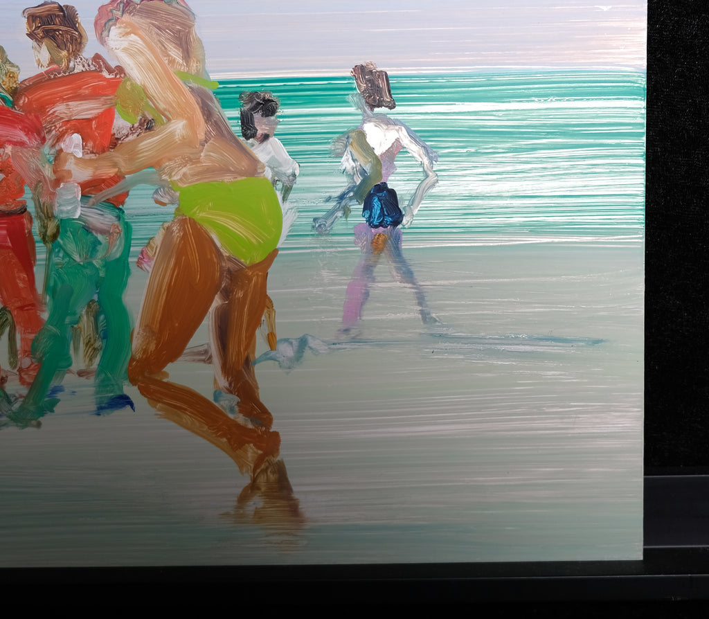 Köster, Matthias - Pisa - beach III - 2002 - Öl auf ALuminium - handsigniert