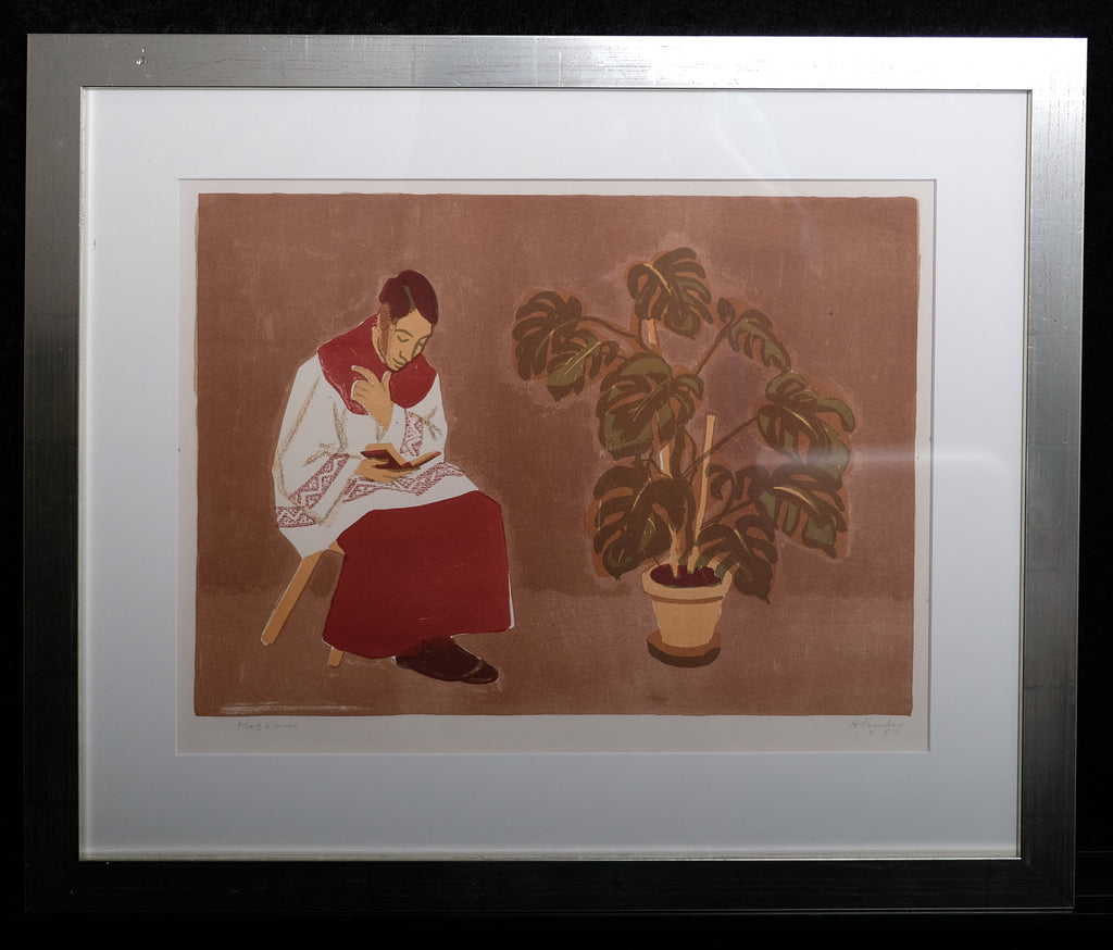 Teuber, Hermann - Meßdiener - 1951 - Farblithografie - handsigniert und datiert