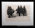Teuber, Hermann - Haus in Baden-Baden - Schwarztonaquarell - handsigniert