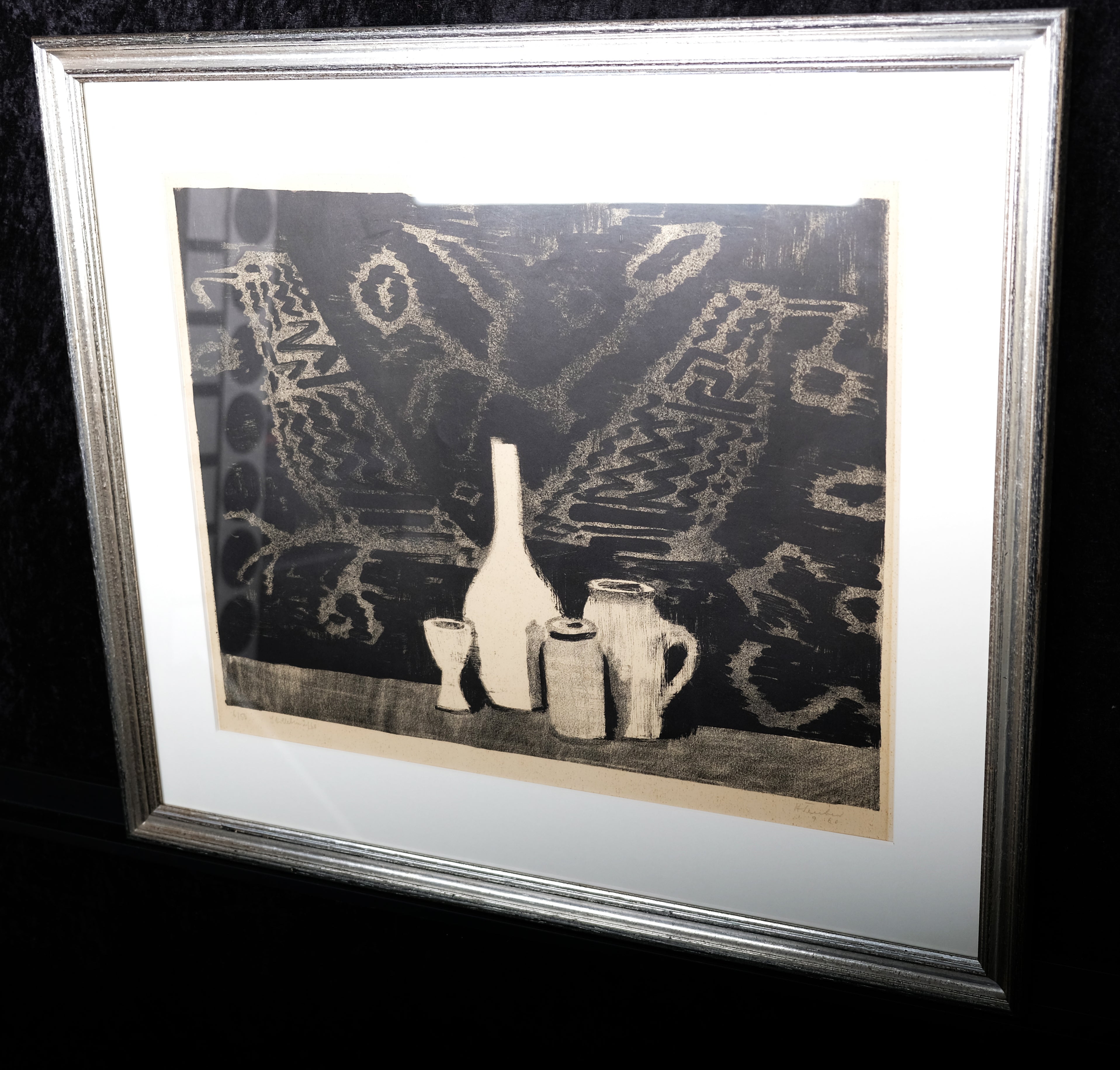 Teuber, Hermann - Stilleben - Lithografie - handsigniert, datiert und nummeriert