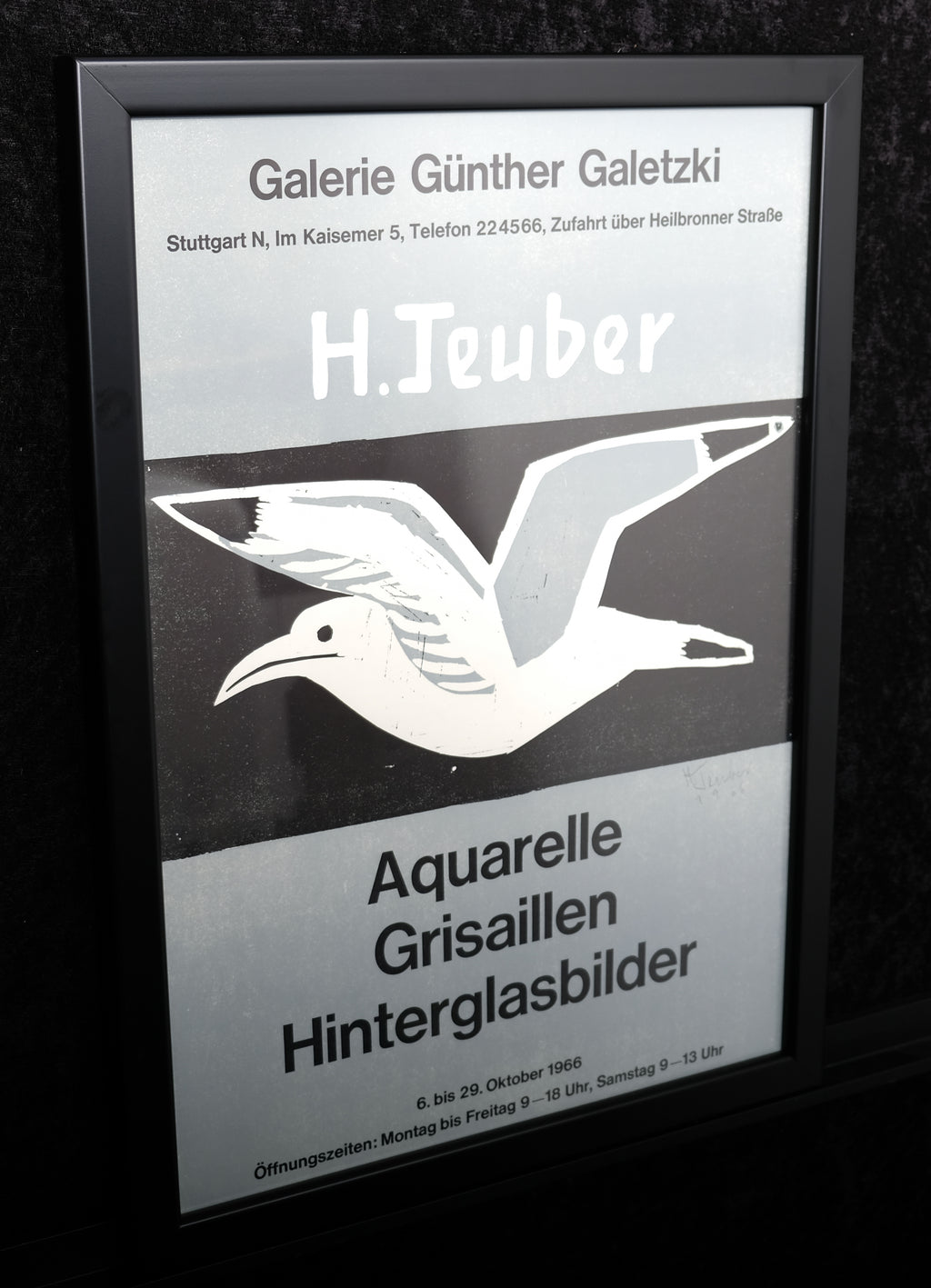 Teuber, Hermann - Aquarelle, Grisaillen, Hinterglasbilder - Linolschnitt - handsigniert