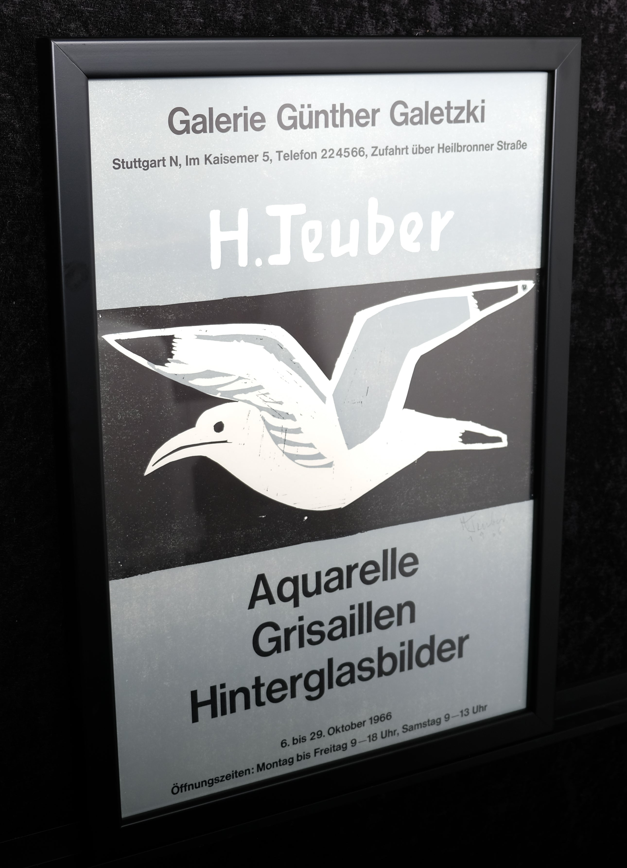 Teuber, Hermann - Aquarelle, Grisaillen, Hinterglasbilder - Linolschnitt - handsigniert