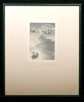 Steffens, Klaus - See, Tuschefass, Ruderboot - Lithografie - handsigniert