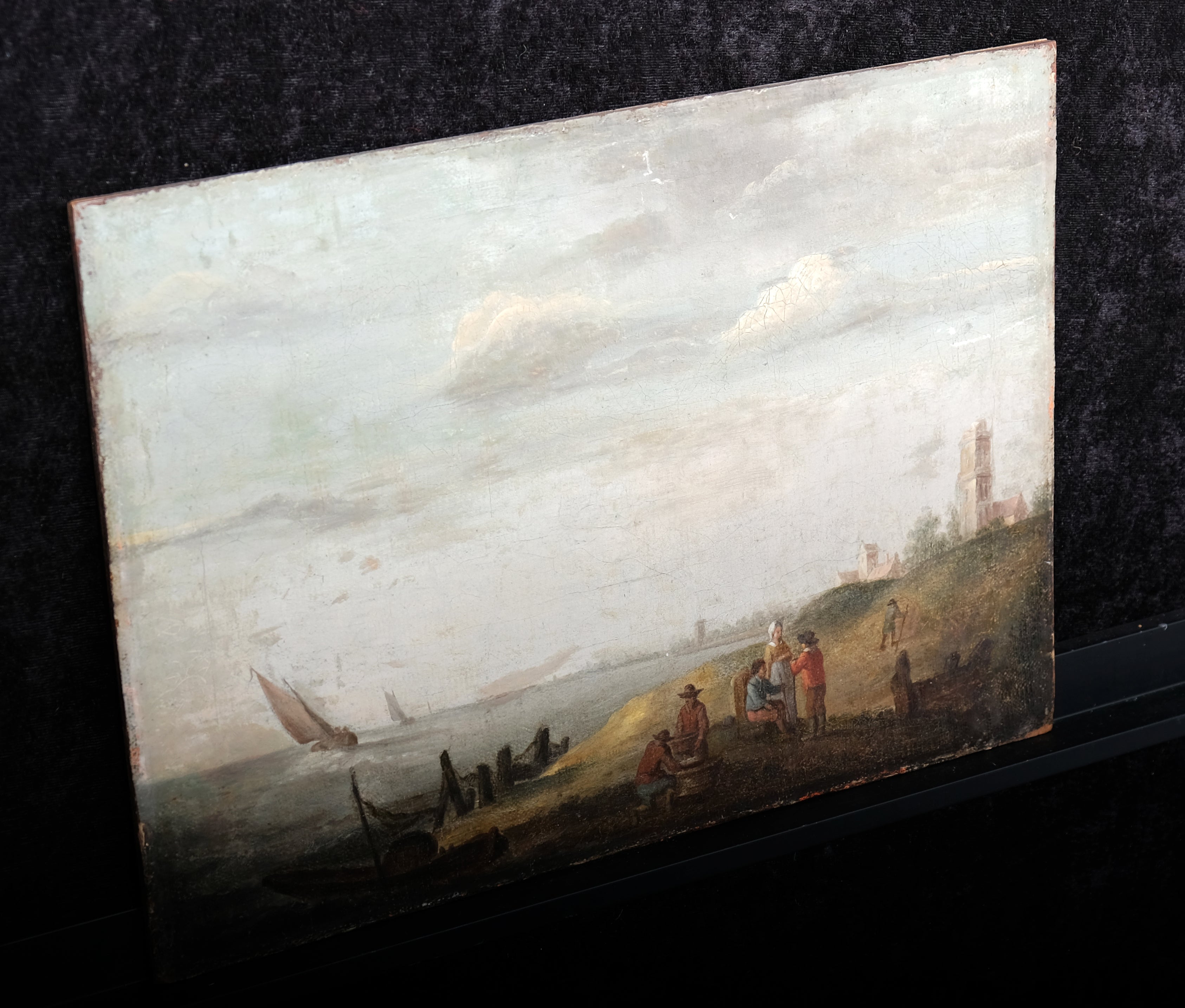 Hilgers, Carl (?) - ohne Titel- Strandmotiv - Öl auf Hartfaserplatte
