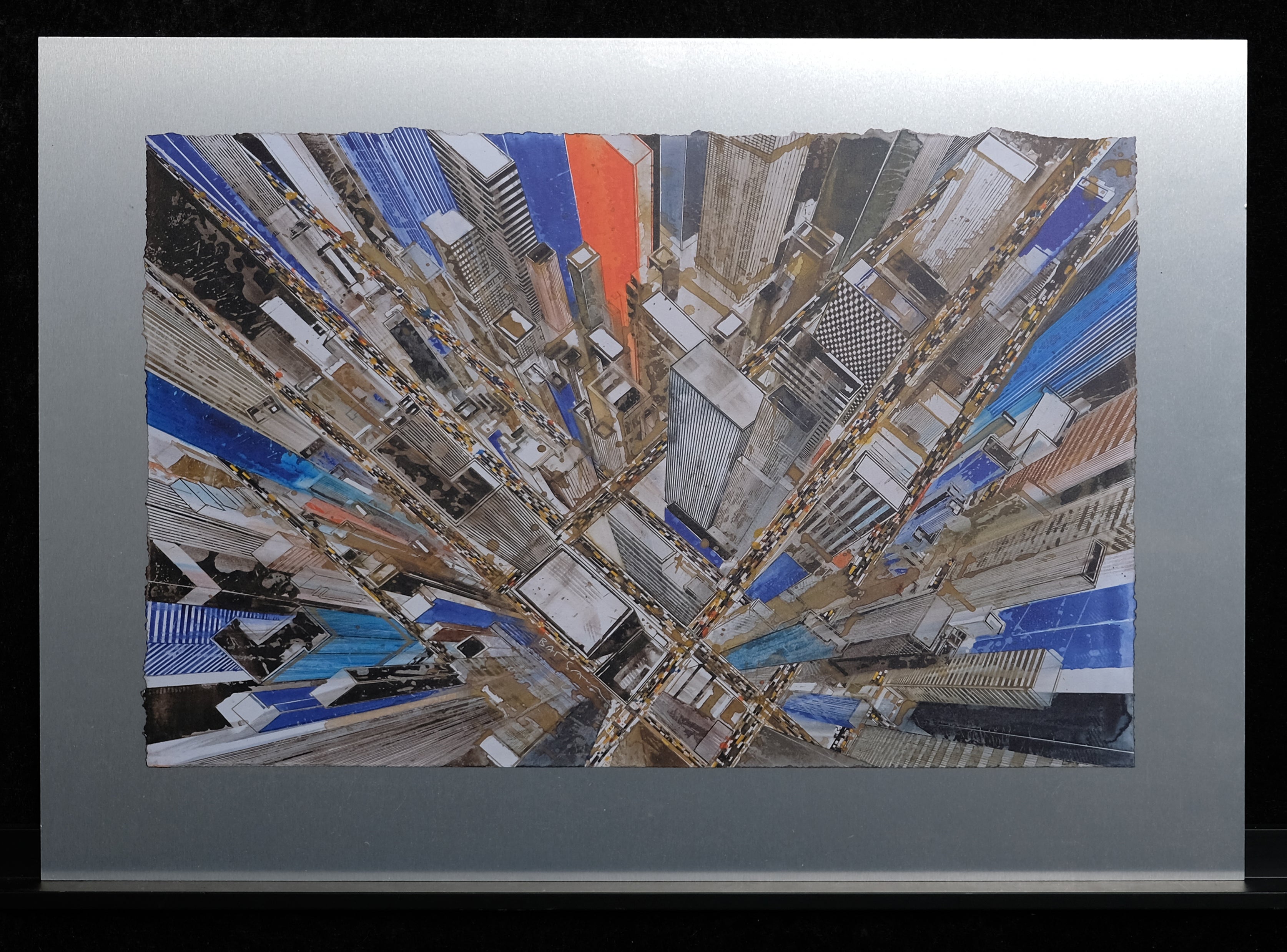Salzmann, Gottfried - Manhattan Crossroad - Mischtechnik/Aluminium - handsigniert - B.A.T.