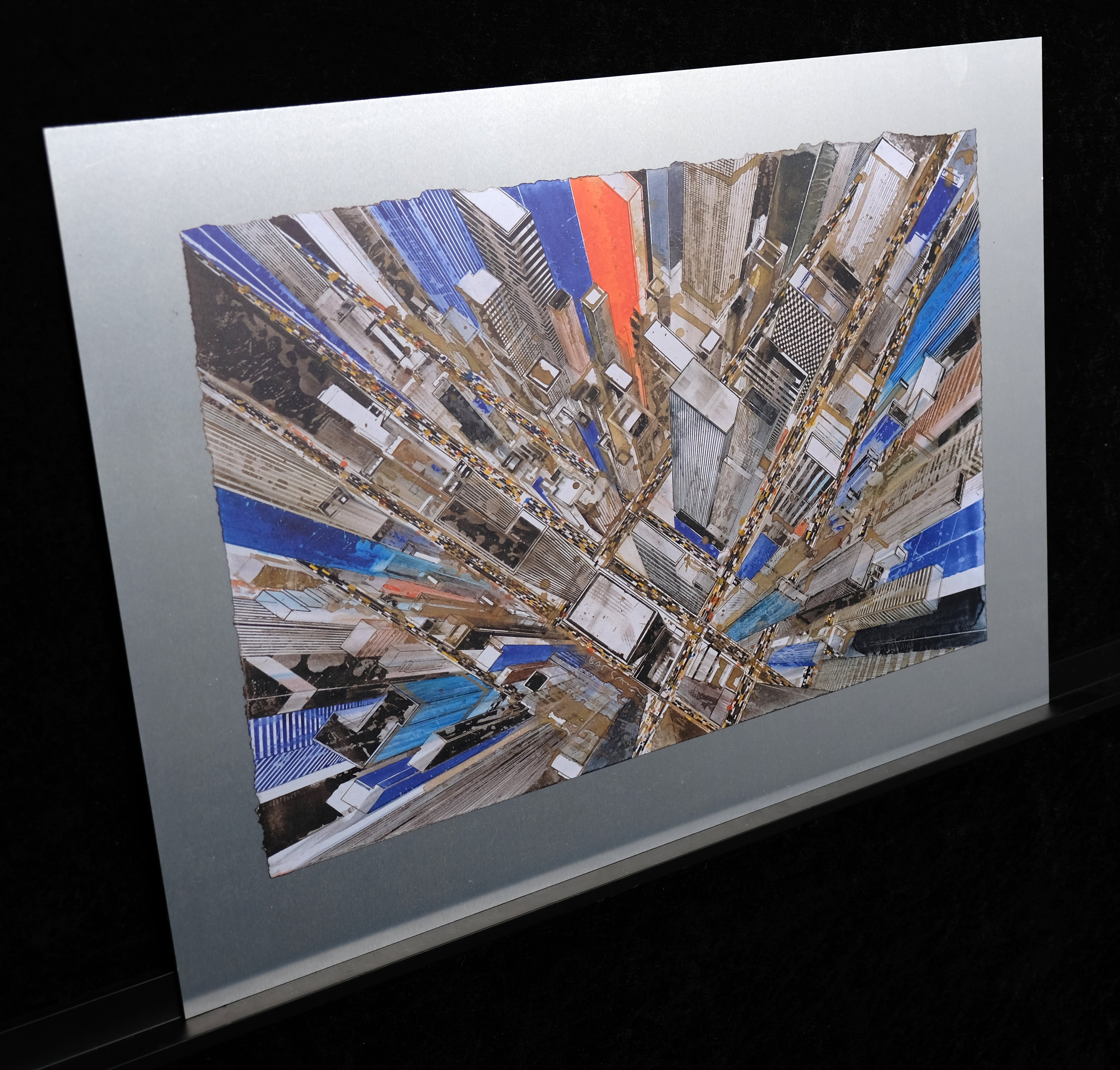 Salzmann, Gottfried - Manhattan Crossroad - Mischtechnik/Aluminium - handsigniert - B.A.T.