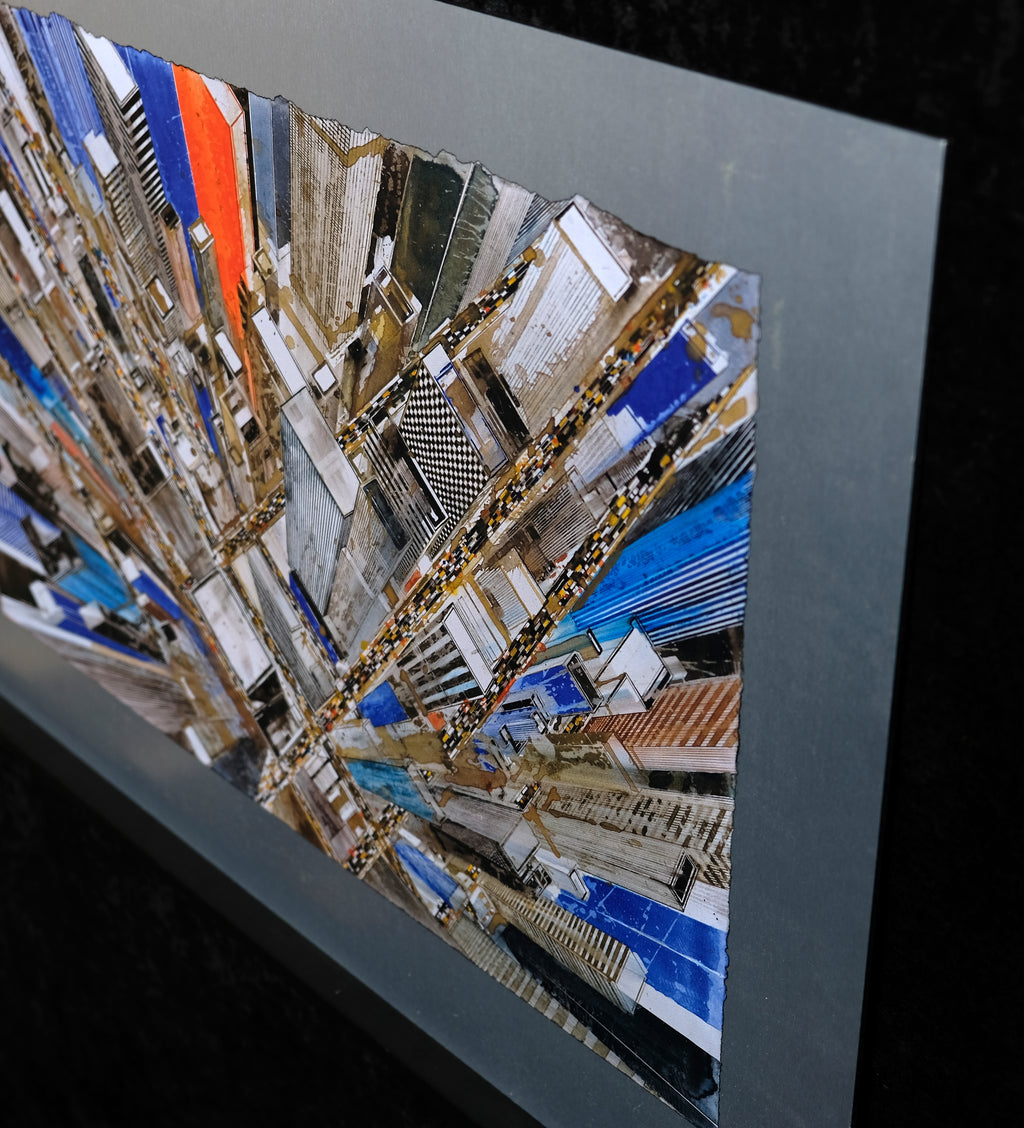 Salzmann, Gottfried - Manhattan Crossroad - Mischtechnik/Aluminium - handsigniert - B.A.T.