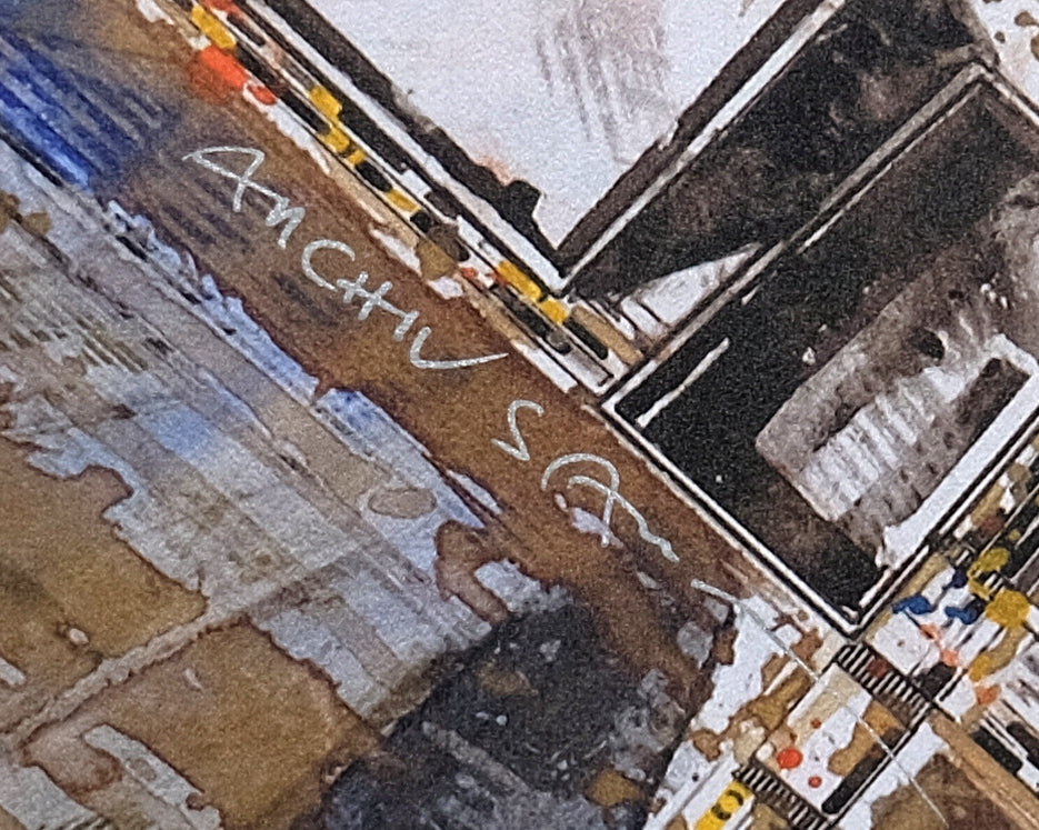 Salzmann, Gottfried - Manhattan Crossroad - Mischtechnik/Aluminium - handsigniert - Archiv