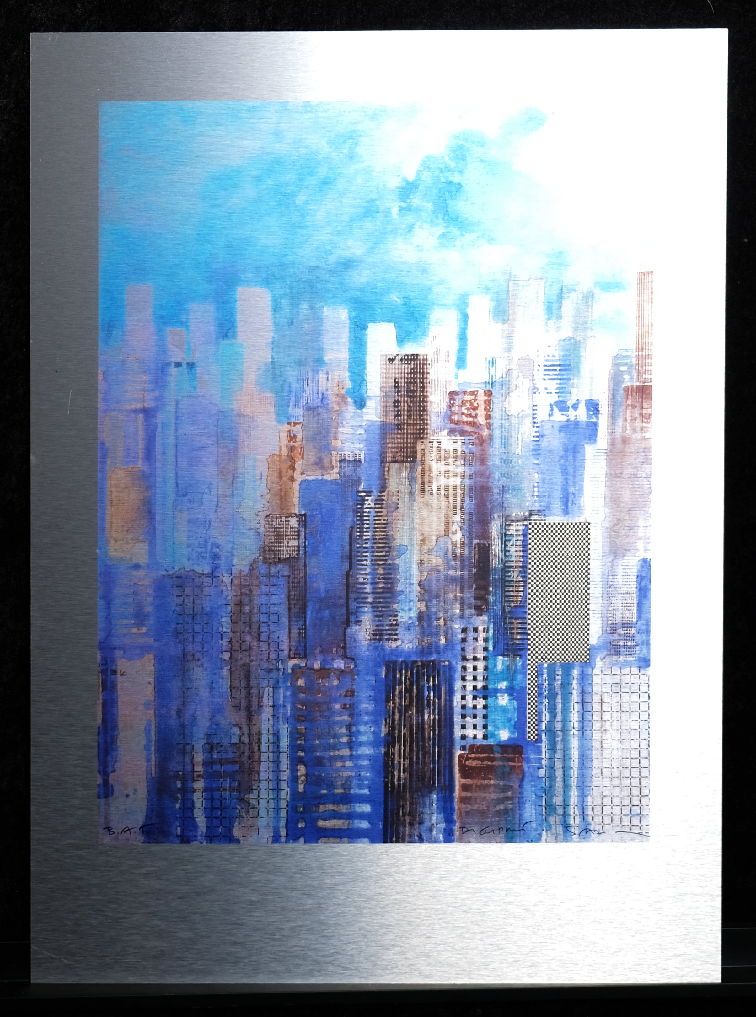 Salzmann, Gottfried - New York - Mischtechnik/Aluminium - handsigniert - B.A.T.