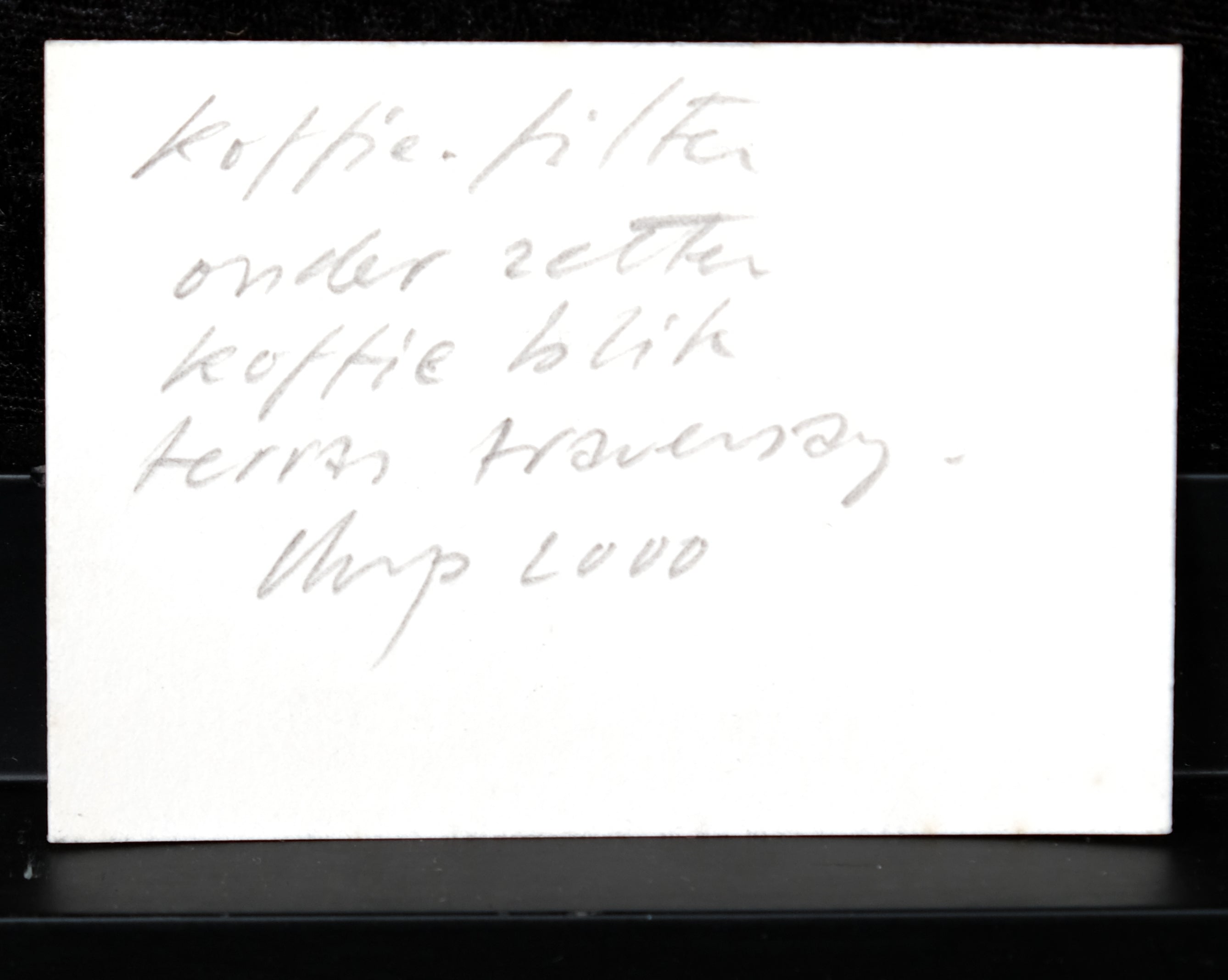 Damsté, Christiaan Paul - Bleistiftzeichnung - Original - koffie-filter - handsigniert