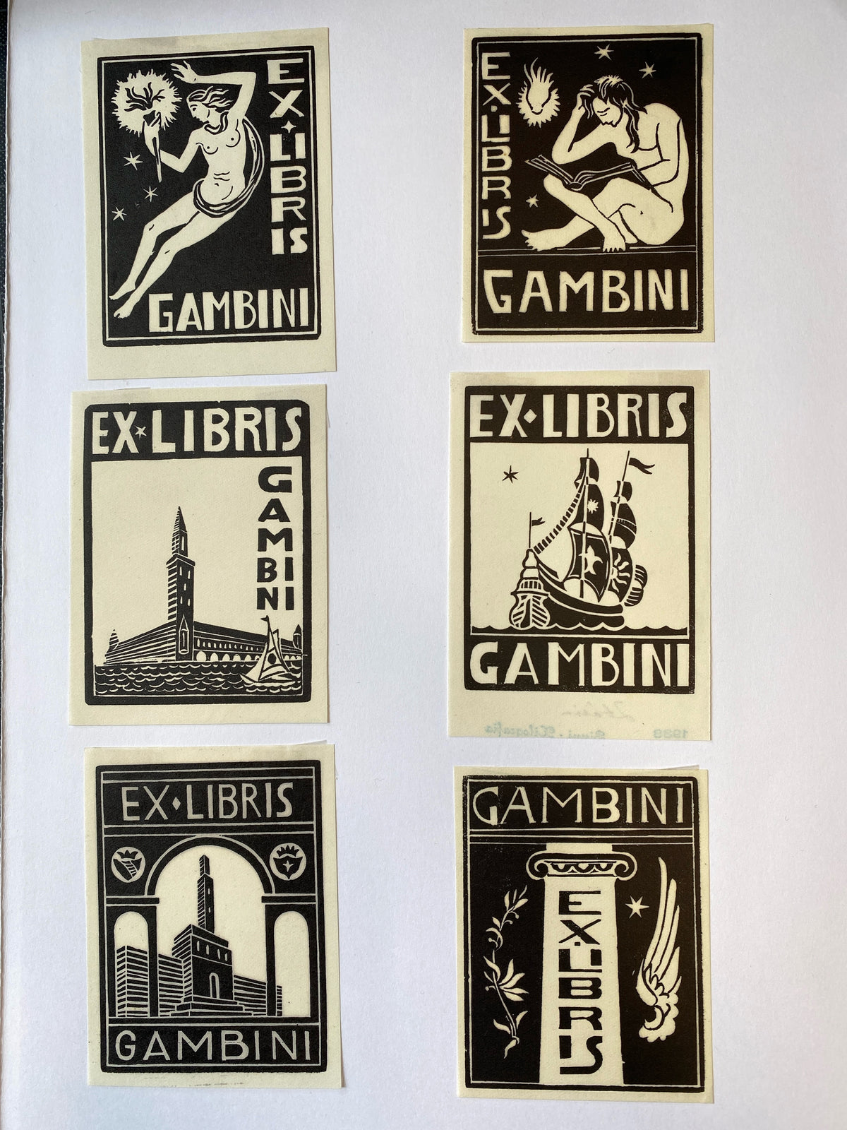Ex Libris - Gambini - Konvolut - 6 Stück