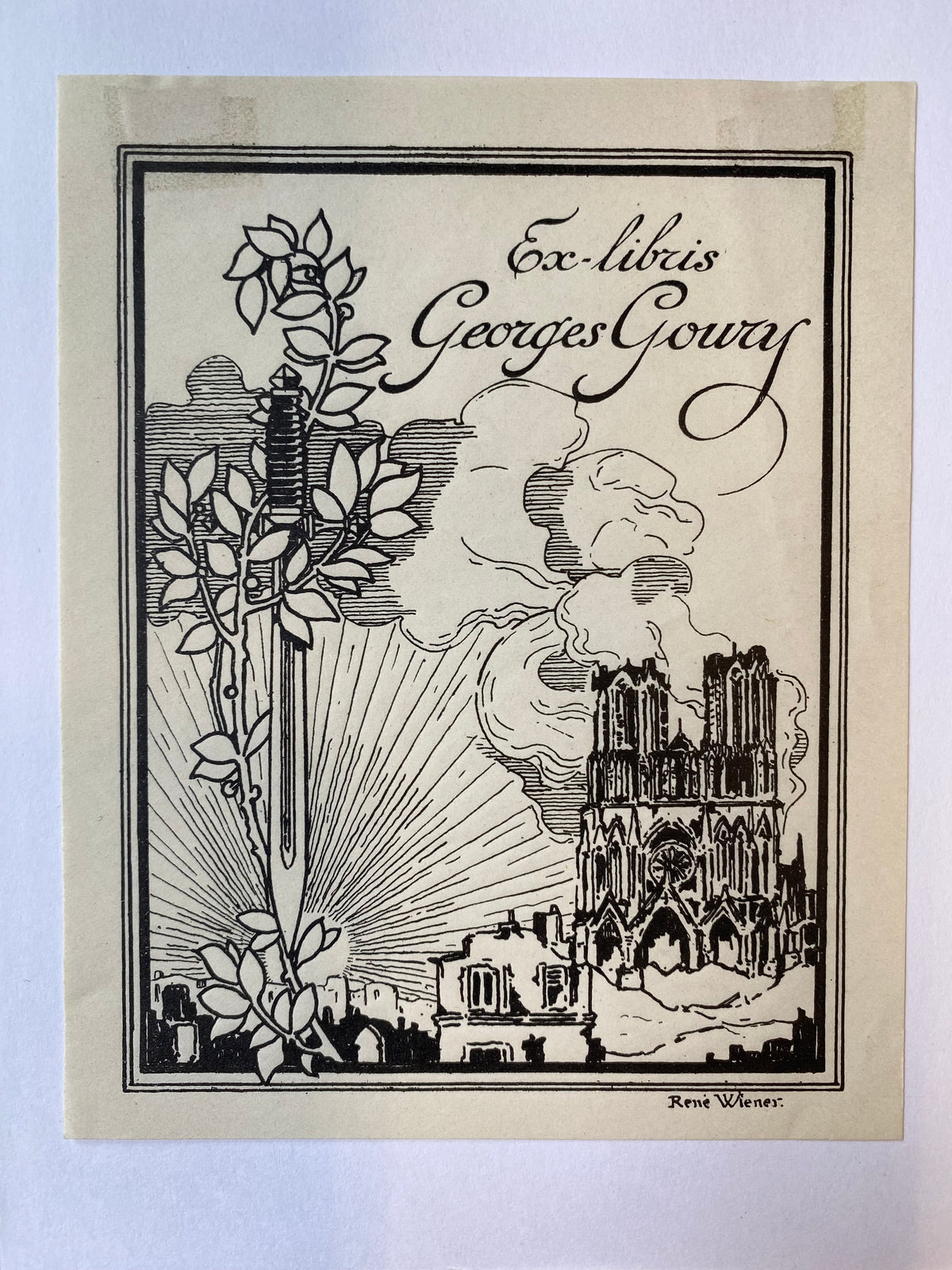 Ex Libris - René Wiener - Georges Goury
