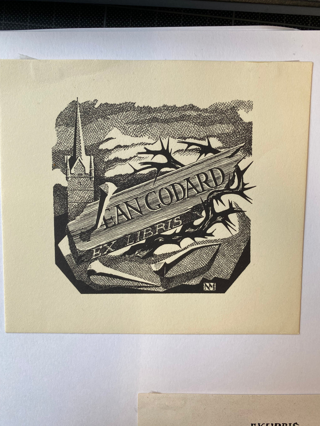 Ex Libris - R.M - Jean Godard