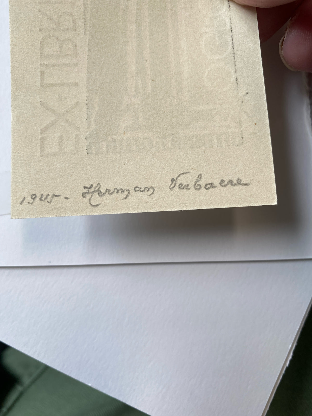 Ex Libris - Herman Verbaere - O. Grootaert