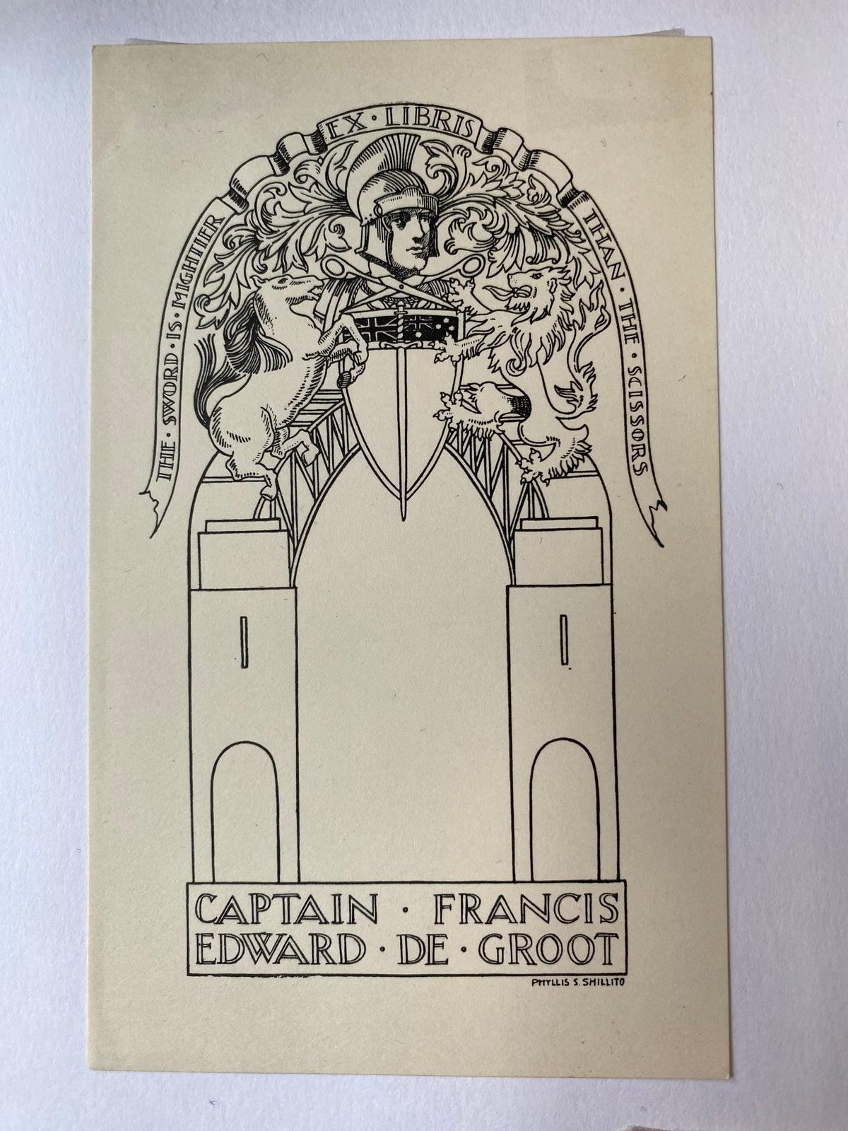 Ex Libris - Phyllis Shillito - Captain Francis Edward de Groot