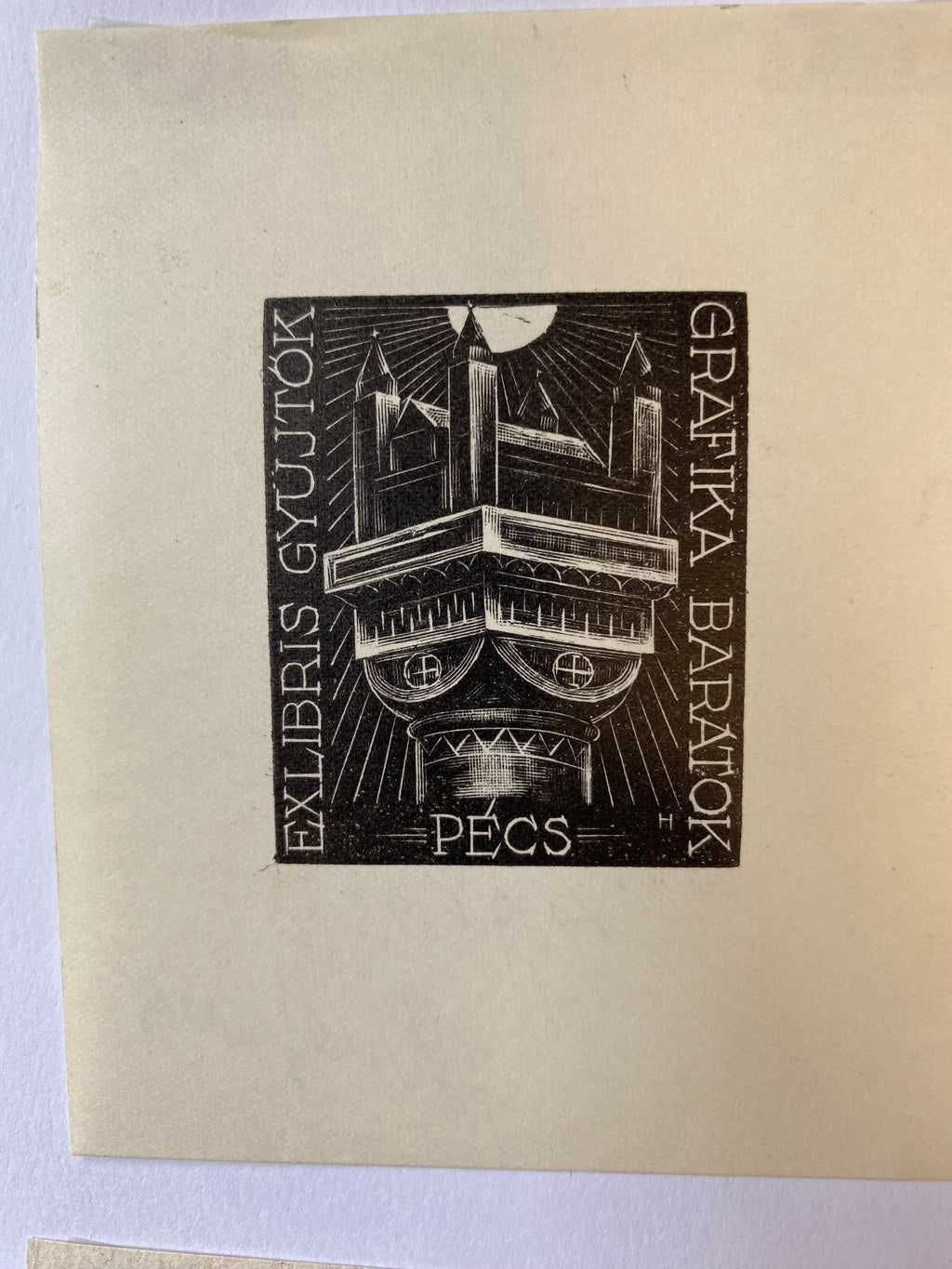 Ex Libris - unbekannter Künstler - Zusammenschluss Exlibris Sammler in der ungarischen Stadt Pecs