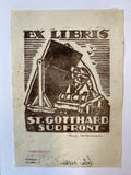 Ex Libris - A. Wanner -  St. Gotthard Südfont - Vorzugsdruck