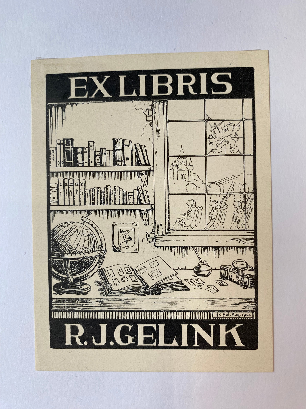 Ex Libris - unbekannter Künstler - R. J. Gelink