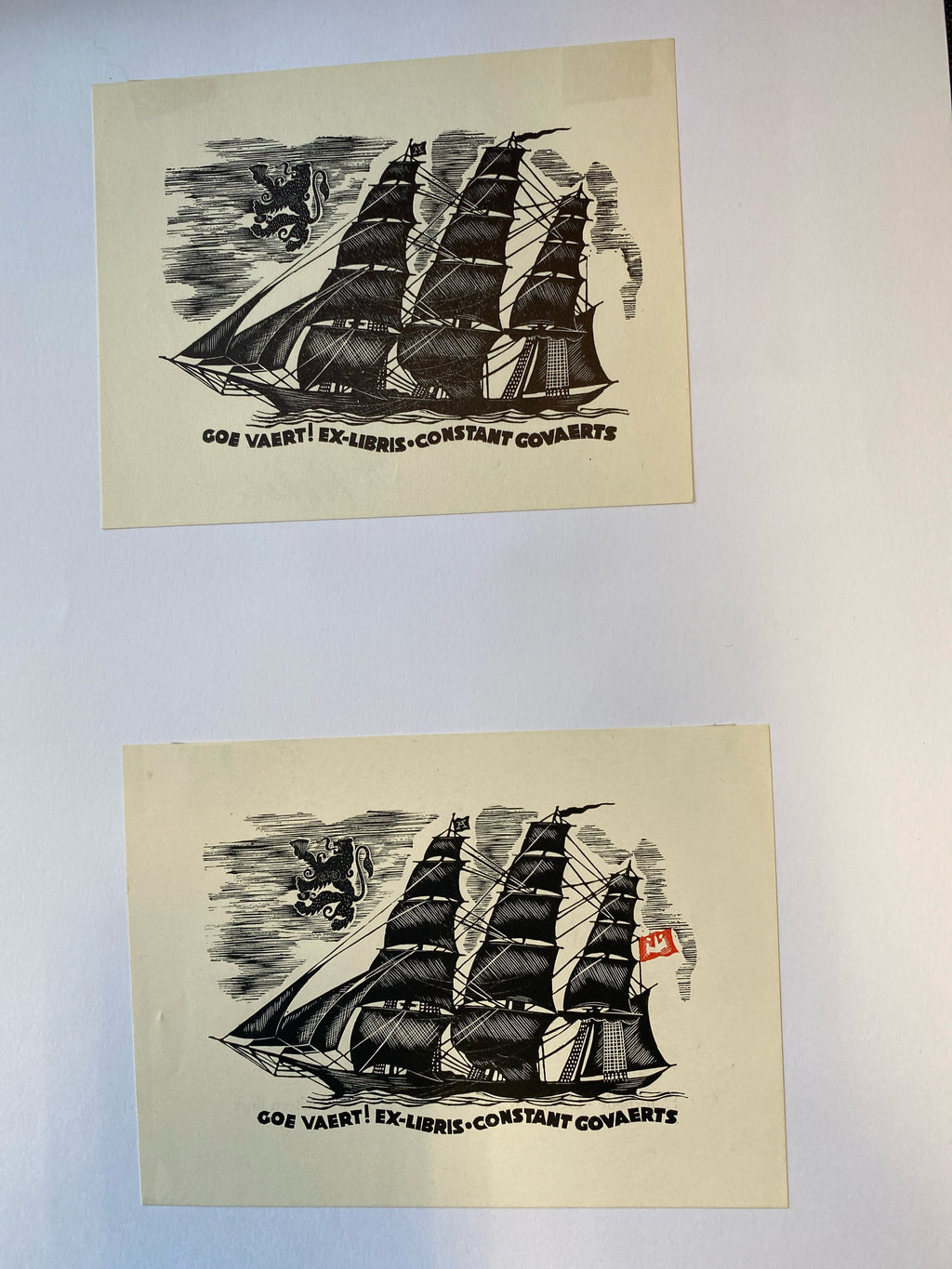 Ex Libris - Désiré Acket - Constand Govaerts - Variante 1 und 2