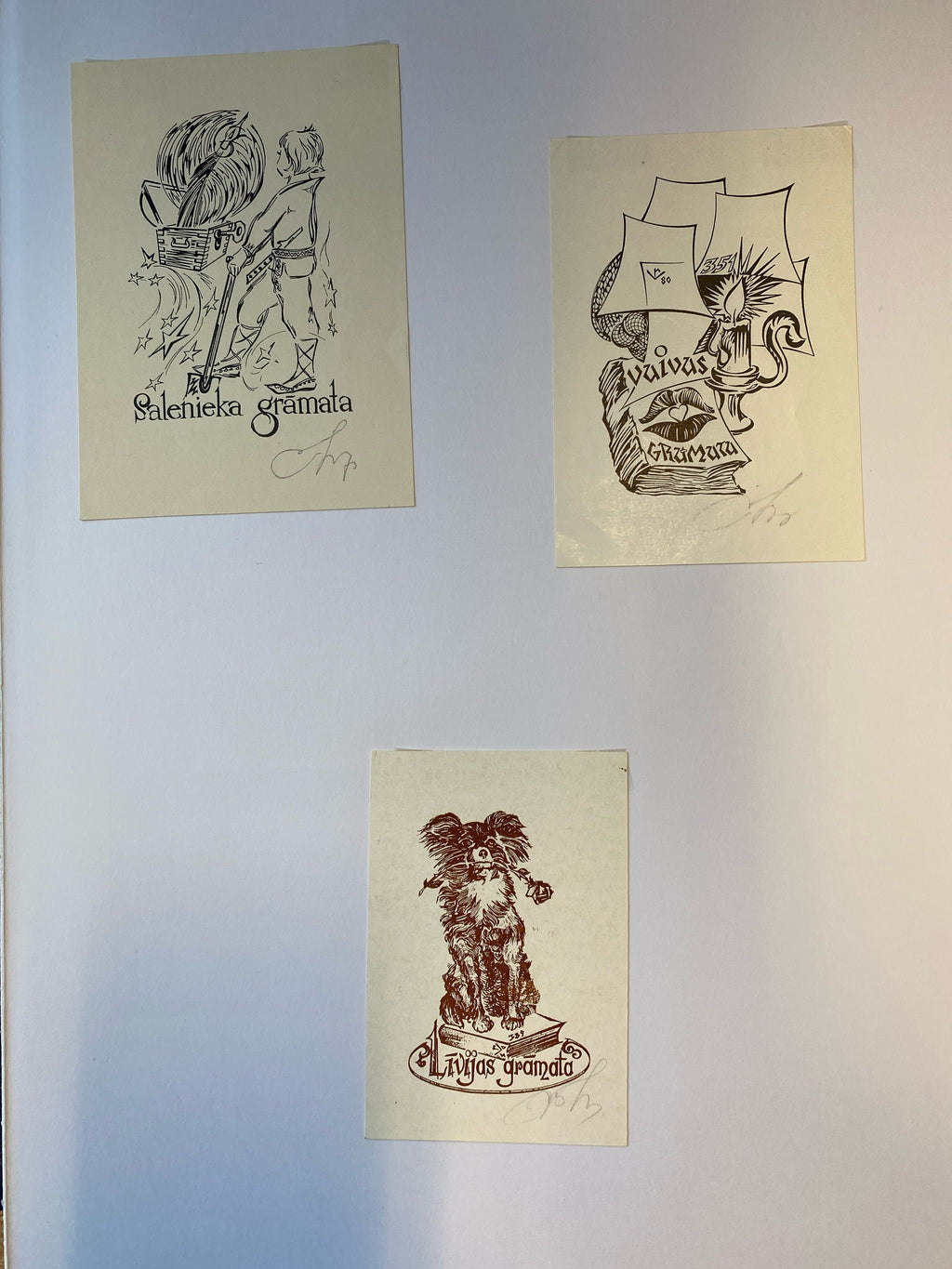 Ex Libris - Galambos Ferenc - Konvolut lettische Exlibris - 10 Stück