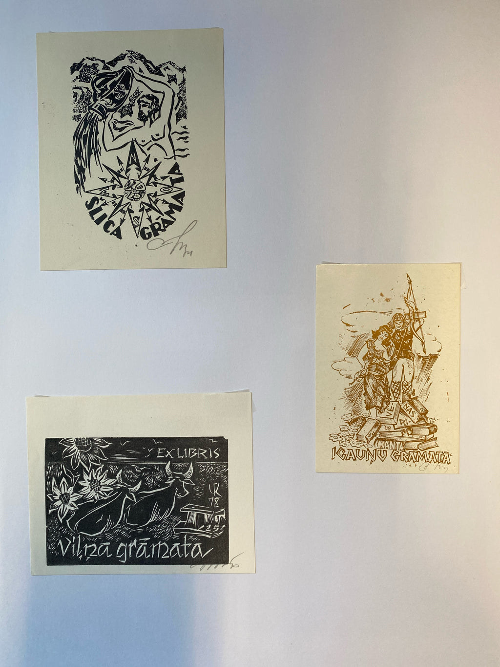 Ex Libris - Galambos Ferenc - Konvolut lettische Exlibris - 10 Stück
