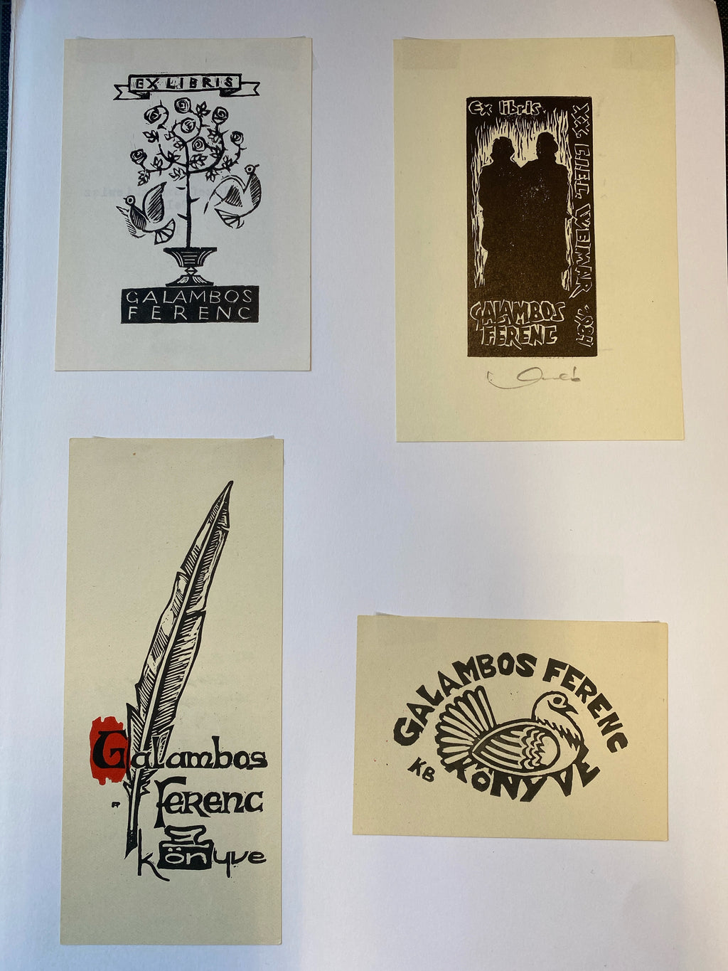 Ex Libris -verschiedene Künstler - Ferenc Galambos - Konvolut  - 16 stück