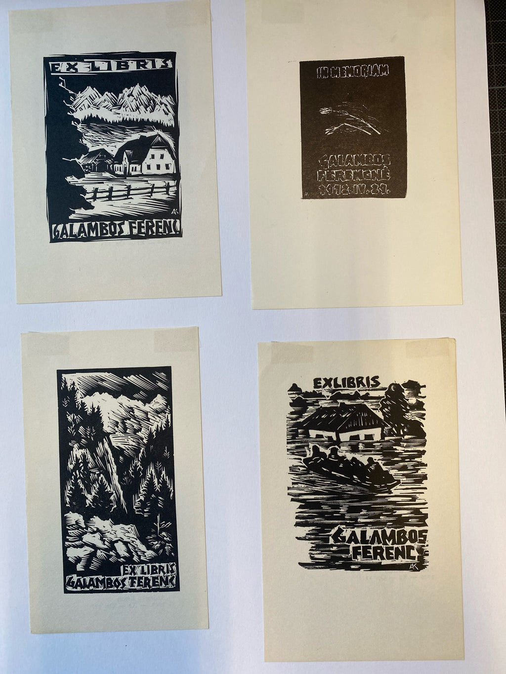 Ex Libris -verschiedene Künstler - Ferenc Galambos - Konvolut  - 16 stück