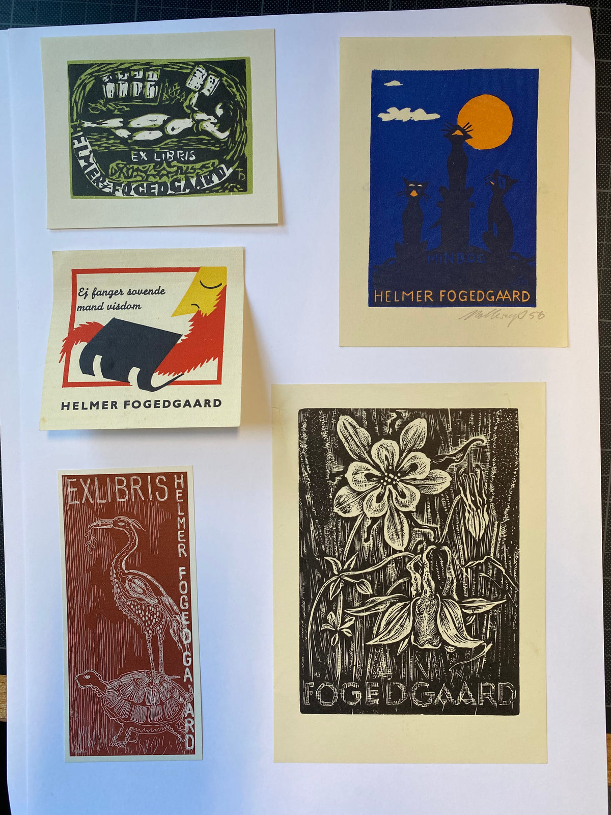 Ex Libris - verschiedene Künstler - Helmer Fogedgaard - Konvolut - 27 Stück
