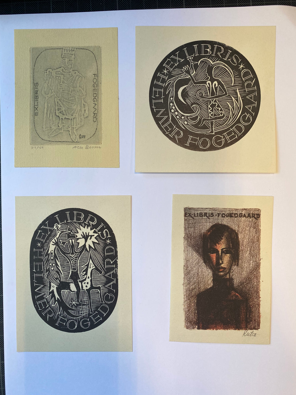 Ex Libris - verschiedene Künstler - Helmer Fogedgaard - Konvolut - 27 Stück