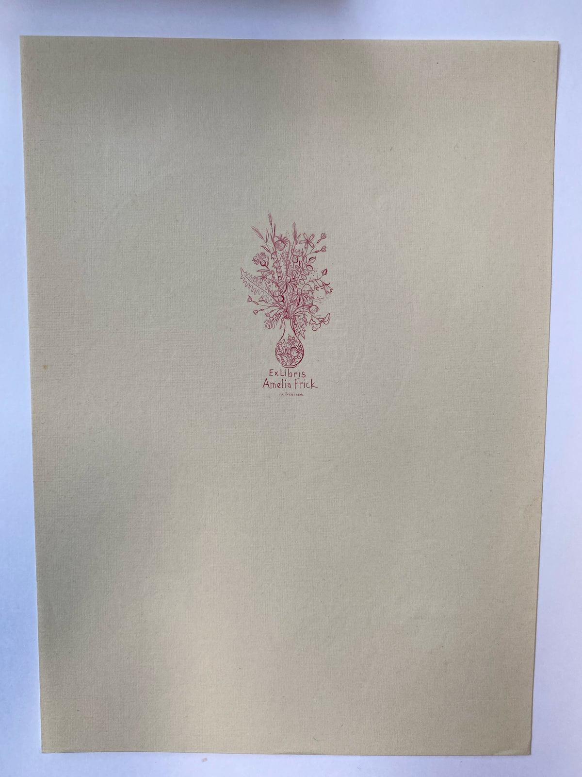 Ex Libris - J.A. Svengohir -  Amelia Frick