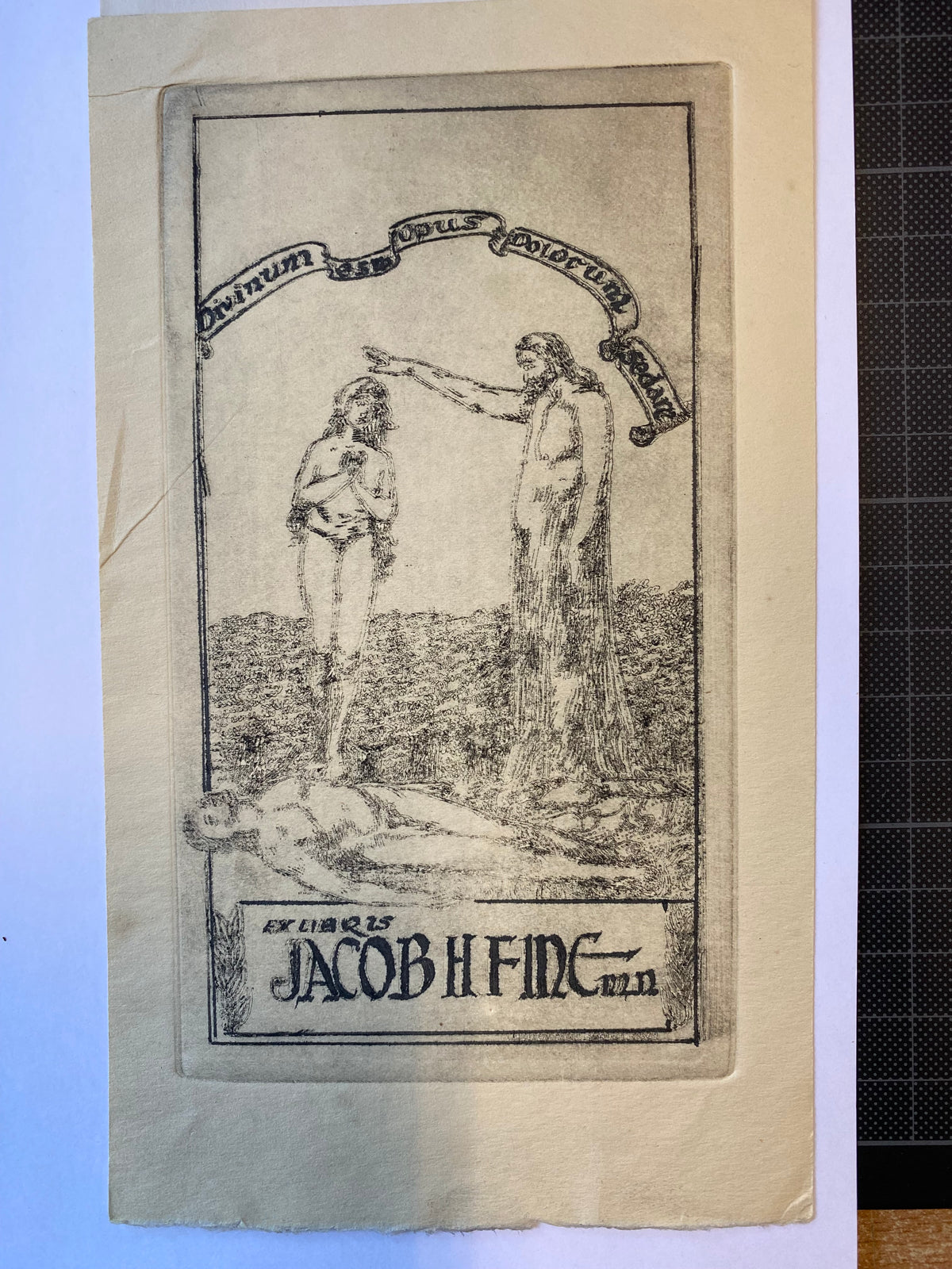 Ex Libris - unbekannter Künstler - Jacob H Fine M.D.