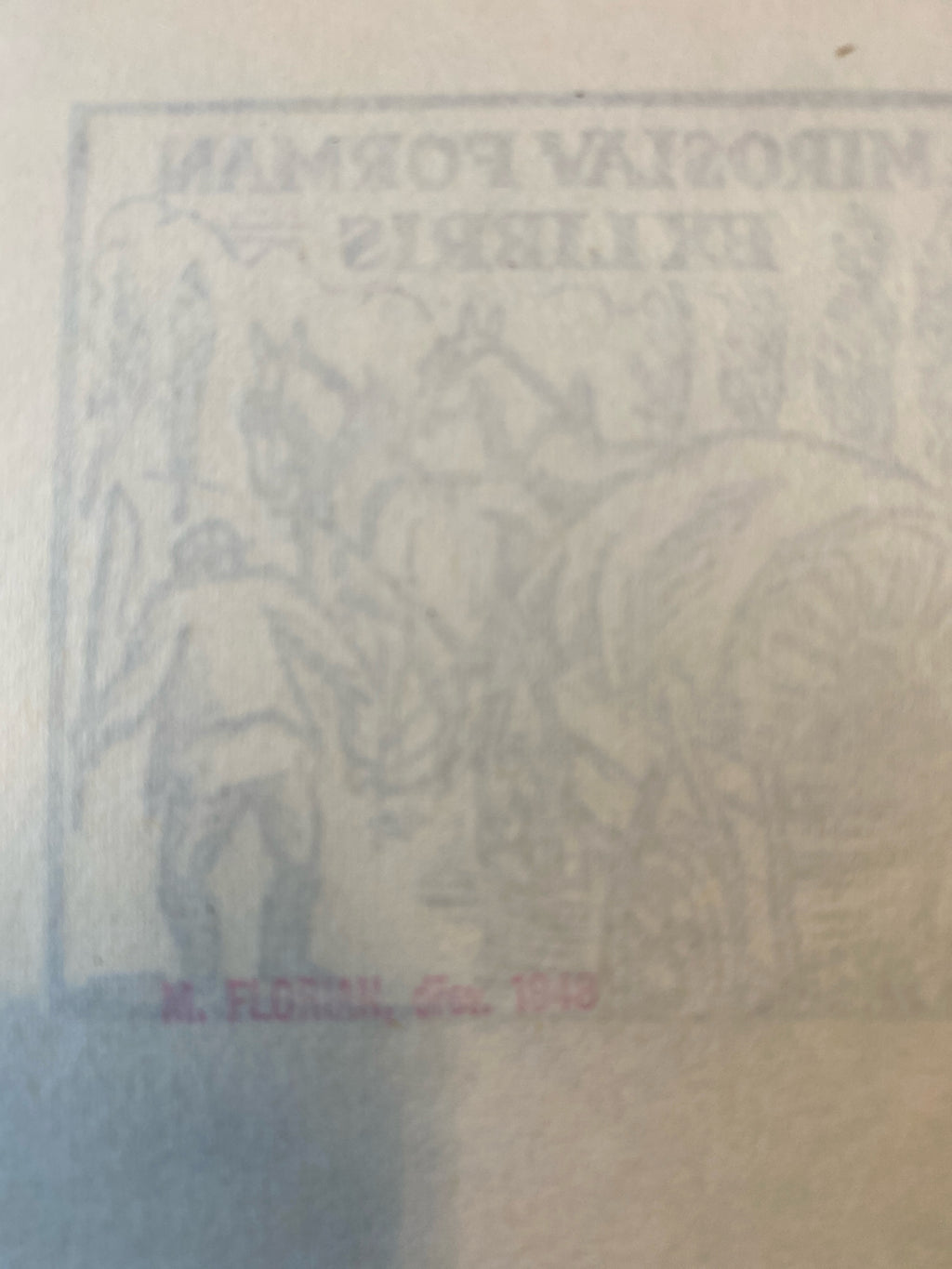 Ex Libris - M. Florian - Miroslav Forman - 3 Stück
