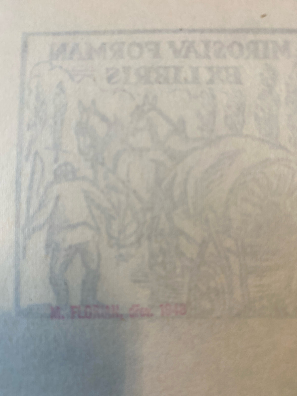 Ex Libris - M. Florian - Miroslav Forman - 3 Stück